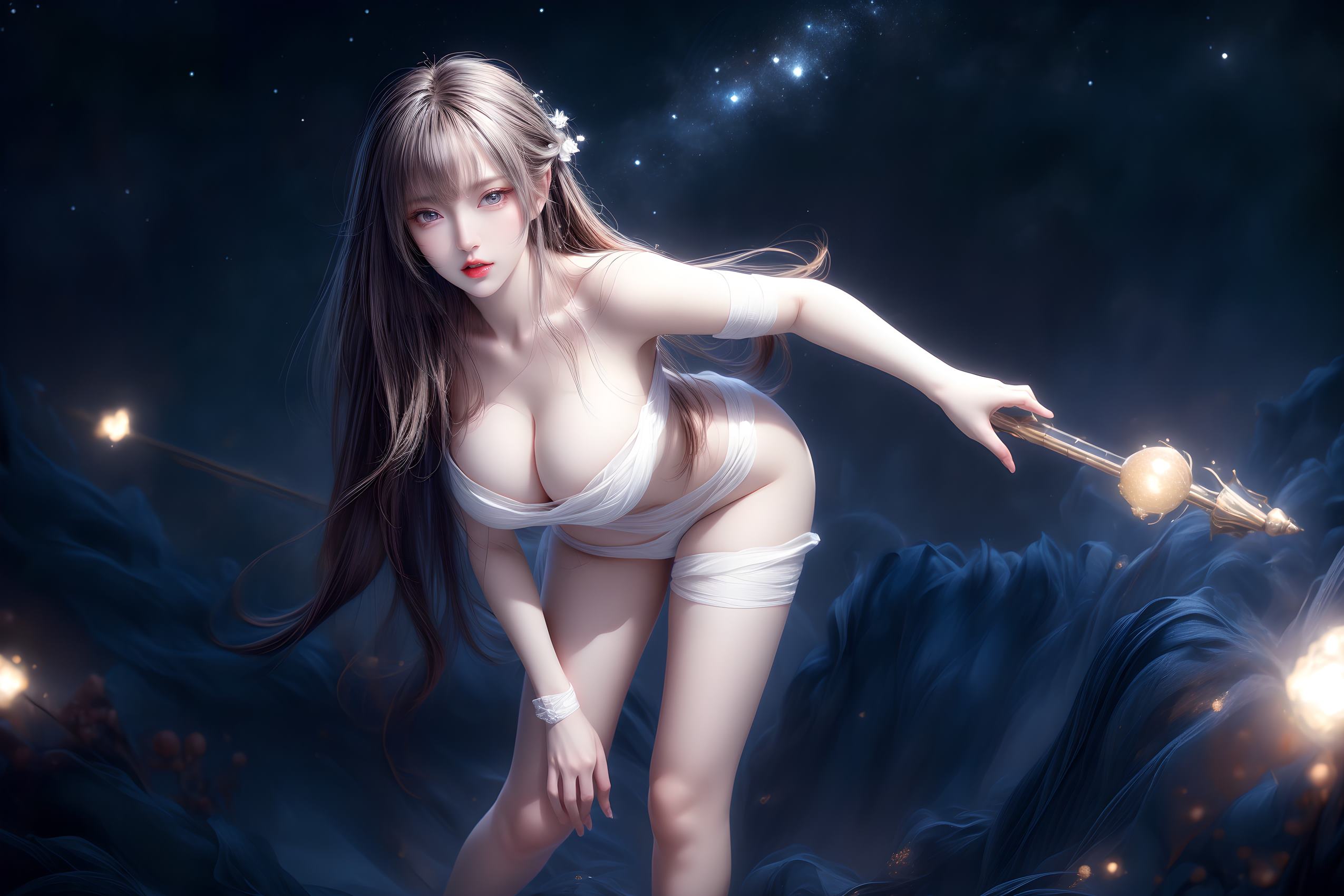 AI绘画 314 紫白少女[95P]第3张