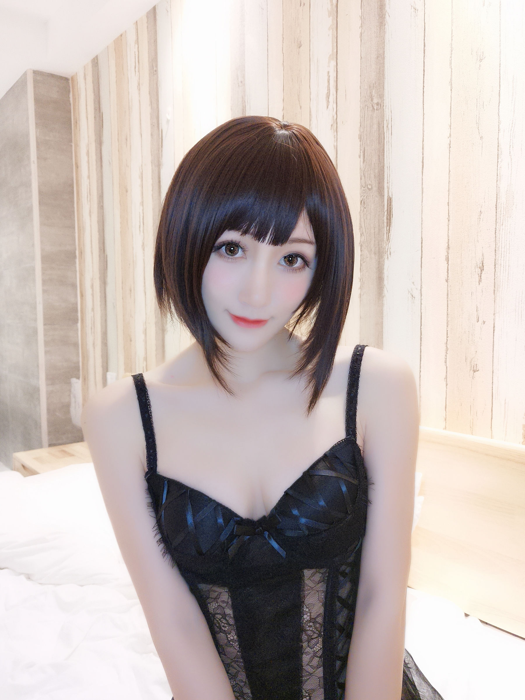 [网红COSER写真] 木之本果 - 黑色情趣内衣第6张