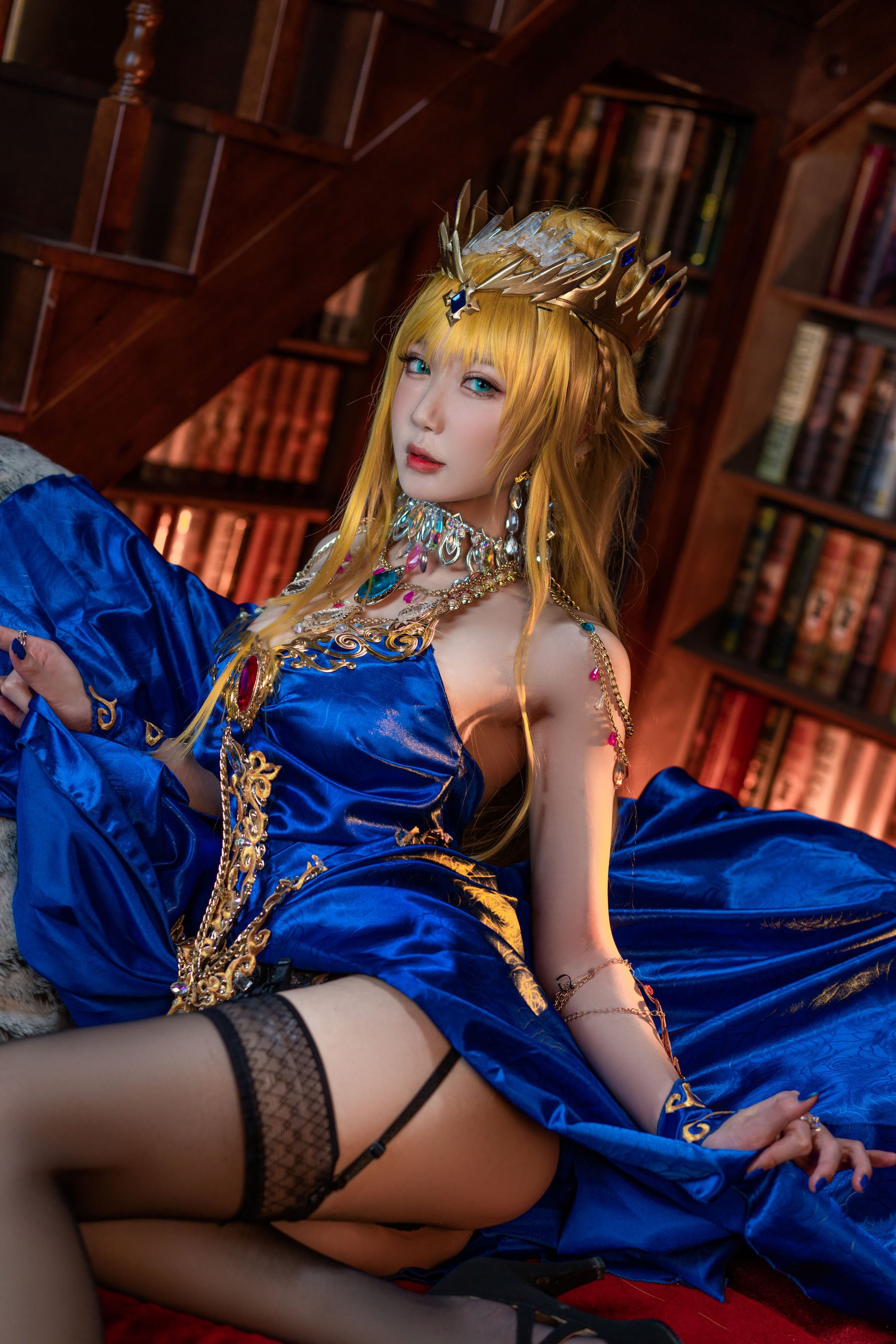 [COS福利] 动漫博主阿包也是兔娘 - 白枪呆同人睡衣第6张