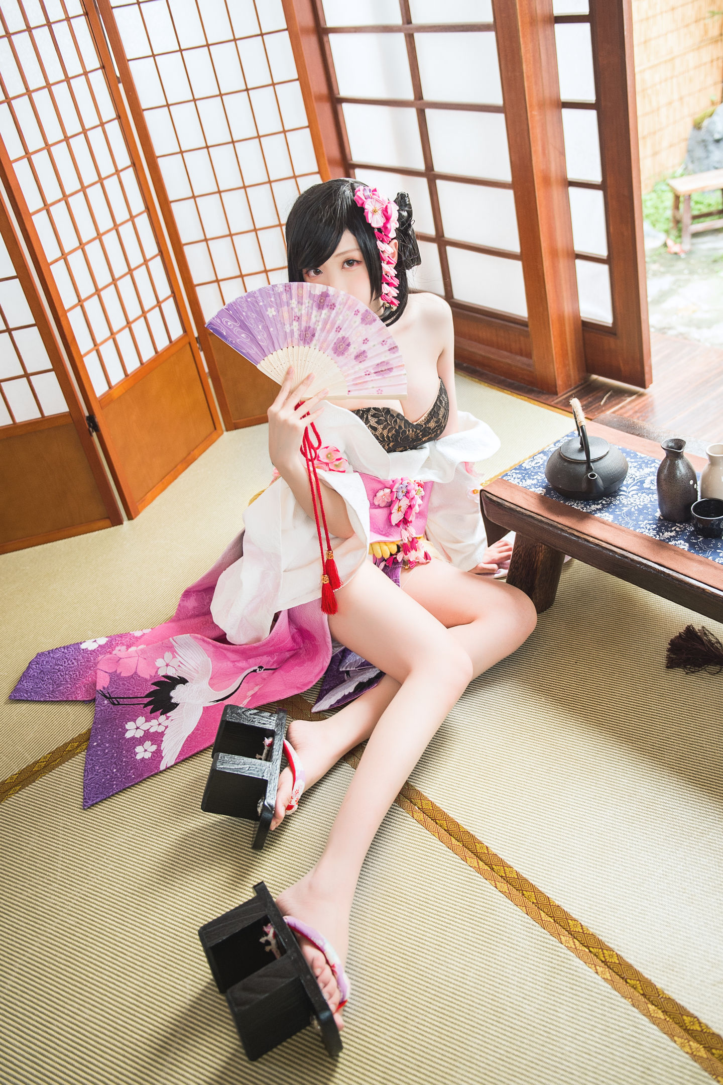 [COS福利] 长腿Coser青青子Js - 镇魔曲夜樱 玉藻前第6张