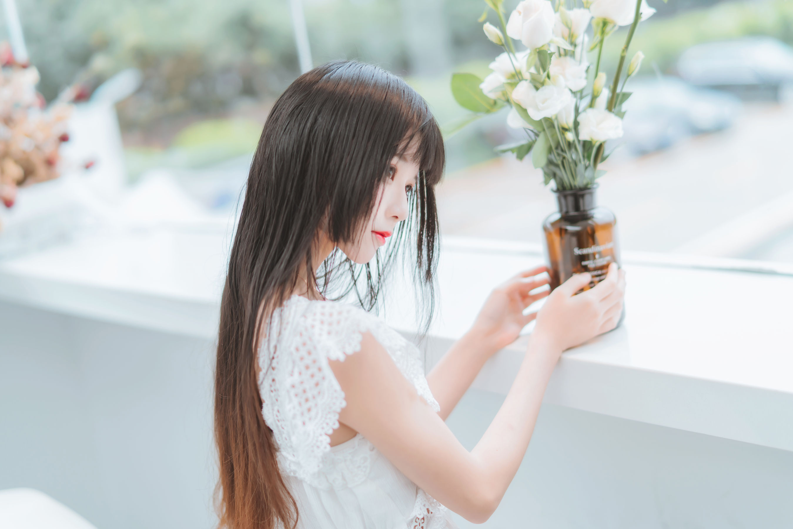 [COS福利] 桜桃喵 - 清新之白花花第4张