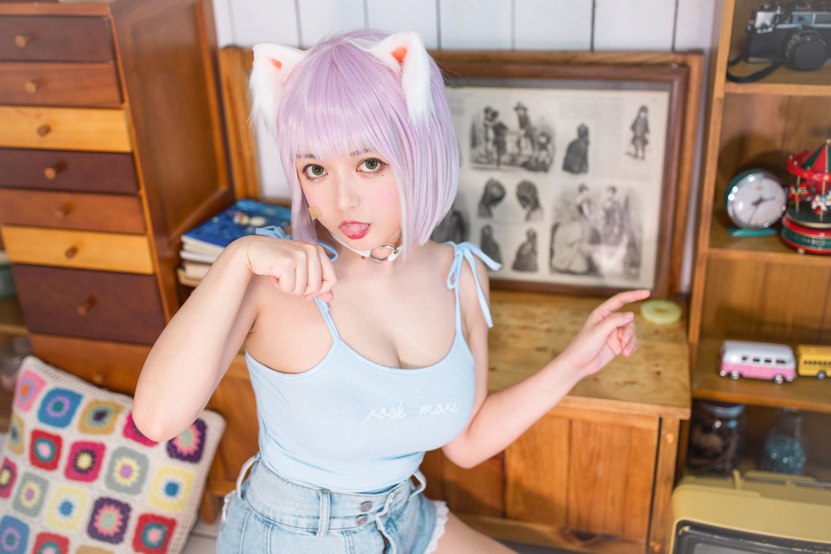 [网红COSER] 大眼萌妹黑猫猫OvO - 养猫小课堂第3张