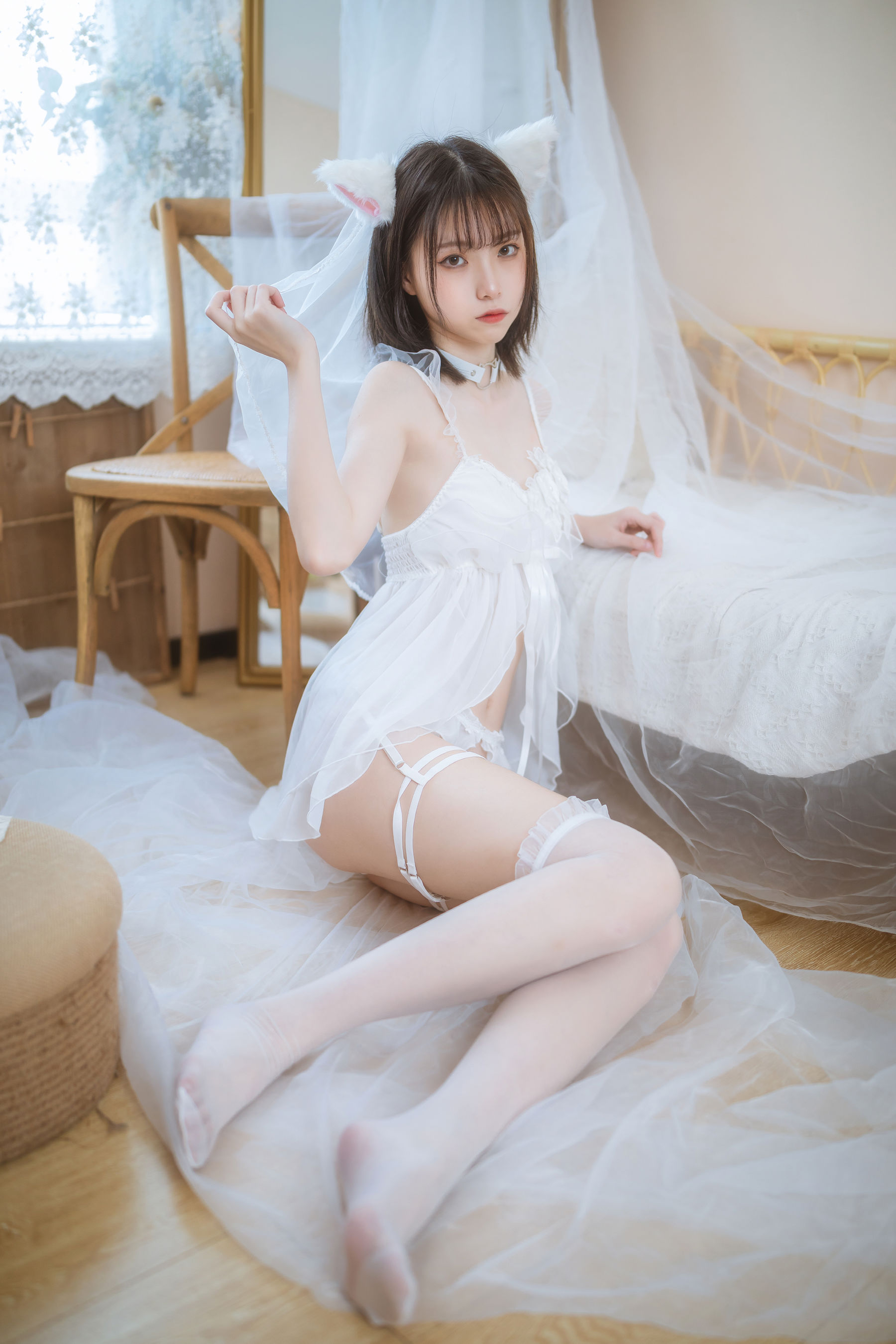 [福利COS] 许岚 - 少女白色裙第6张