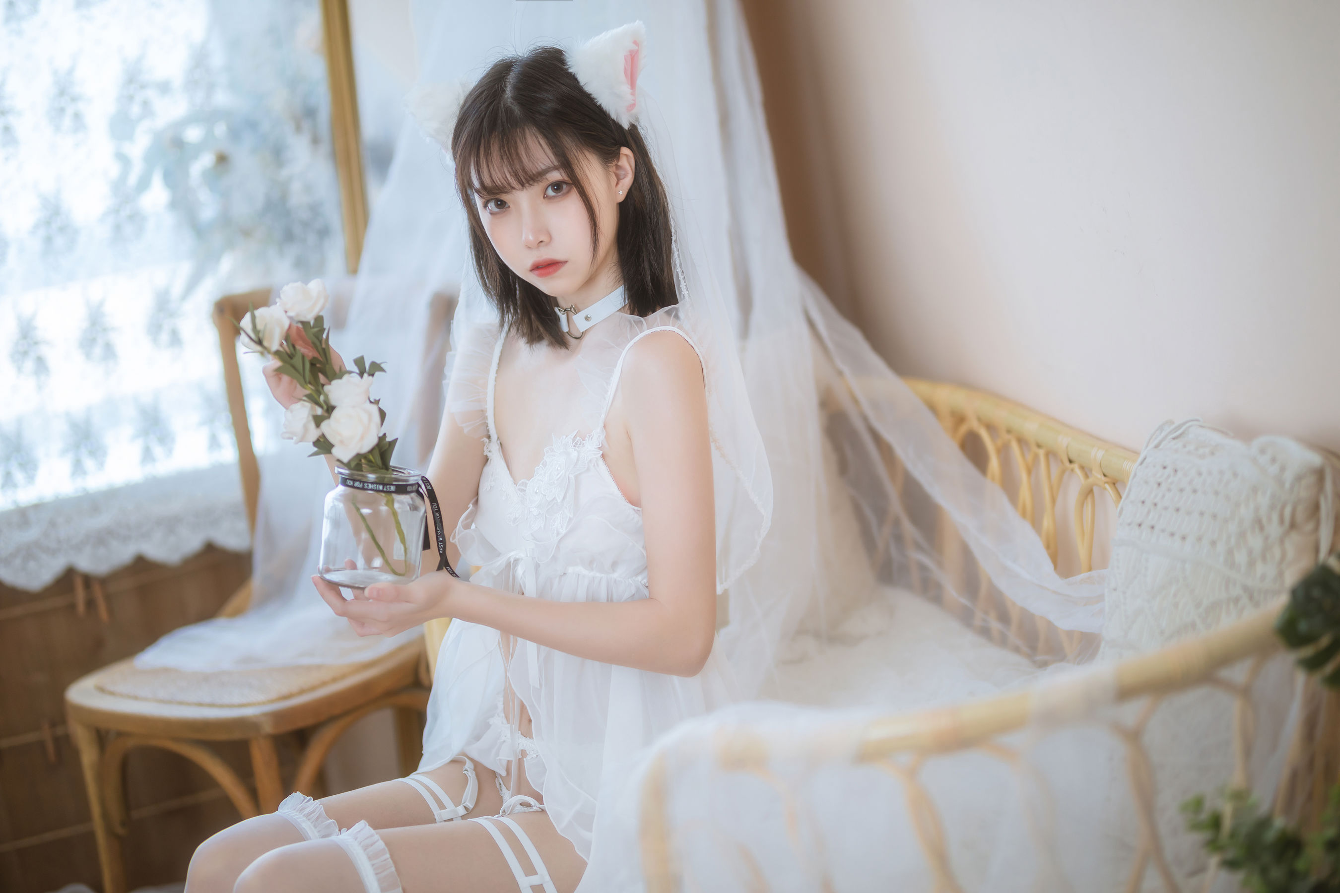 [福利COS] 许岚 - 少女白色裙第9张