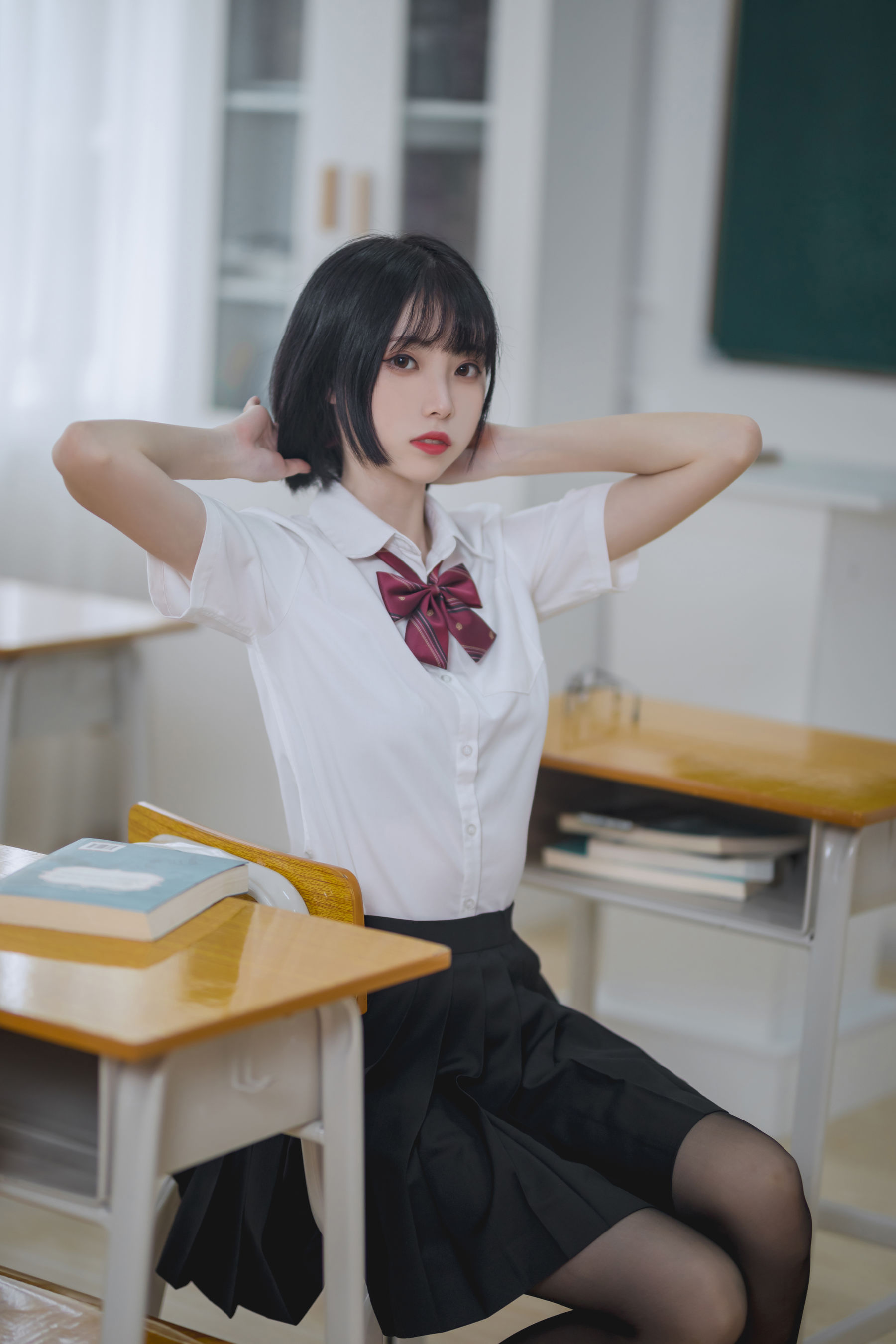 [福利COS] 许岚 - 教室jk黑丝第6张