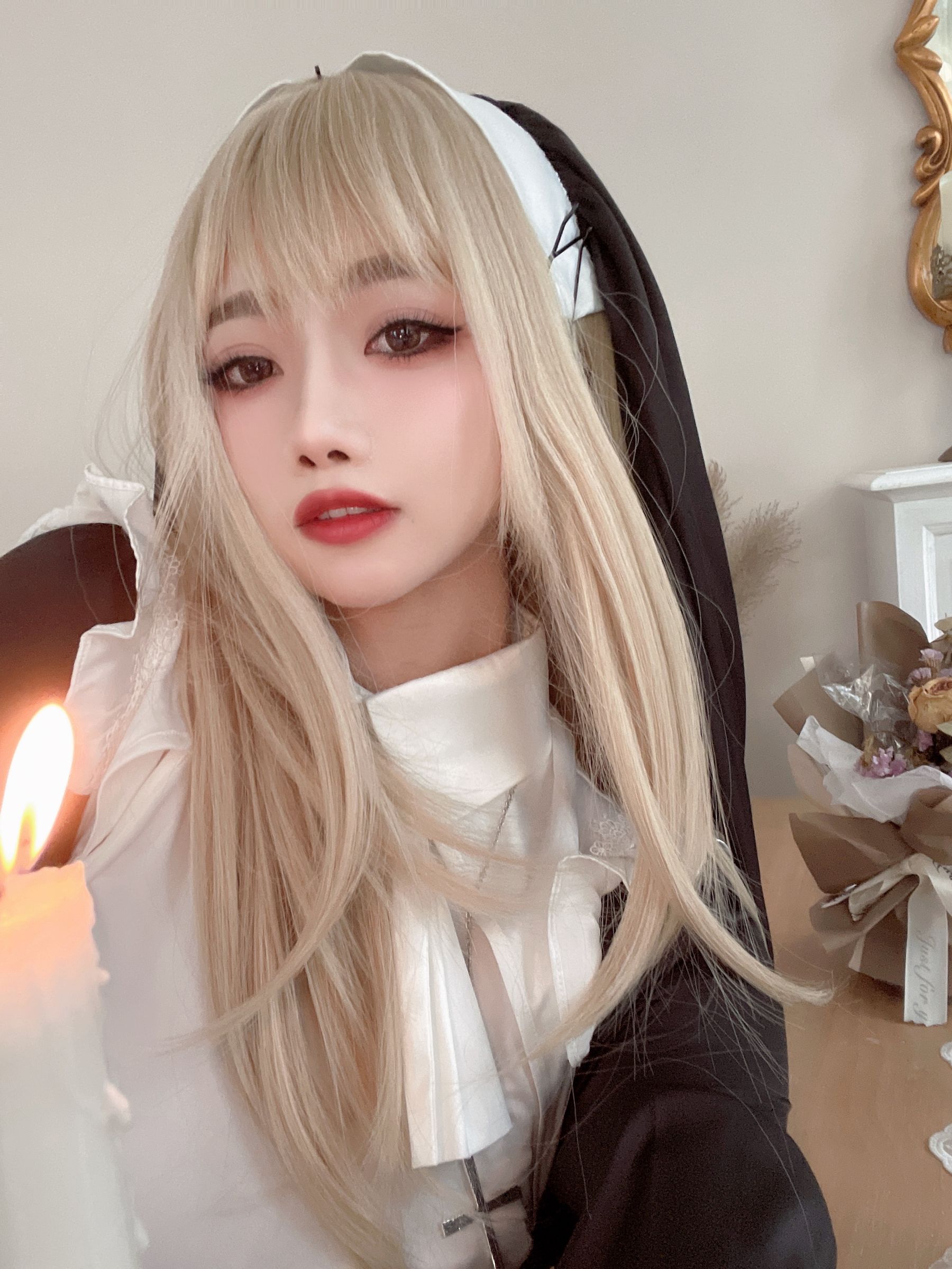 [福利COS] 白嫩美少女鬼畜瑶 - 修女第17张
