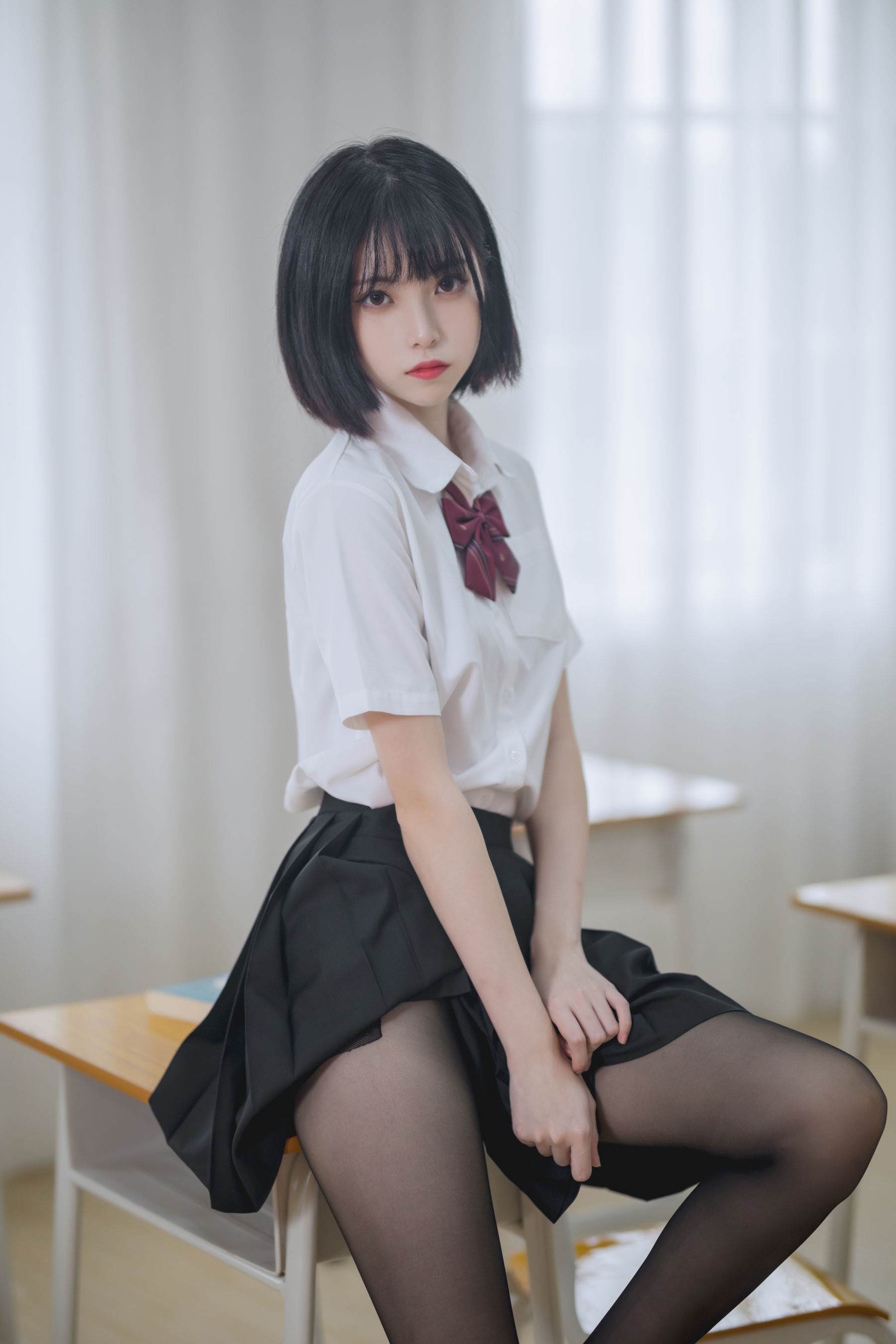 [福利COS] 许岚 - 教室jk黑丝第8张