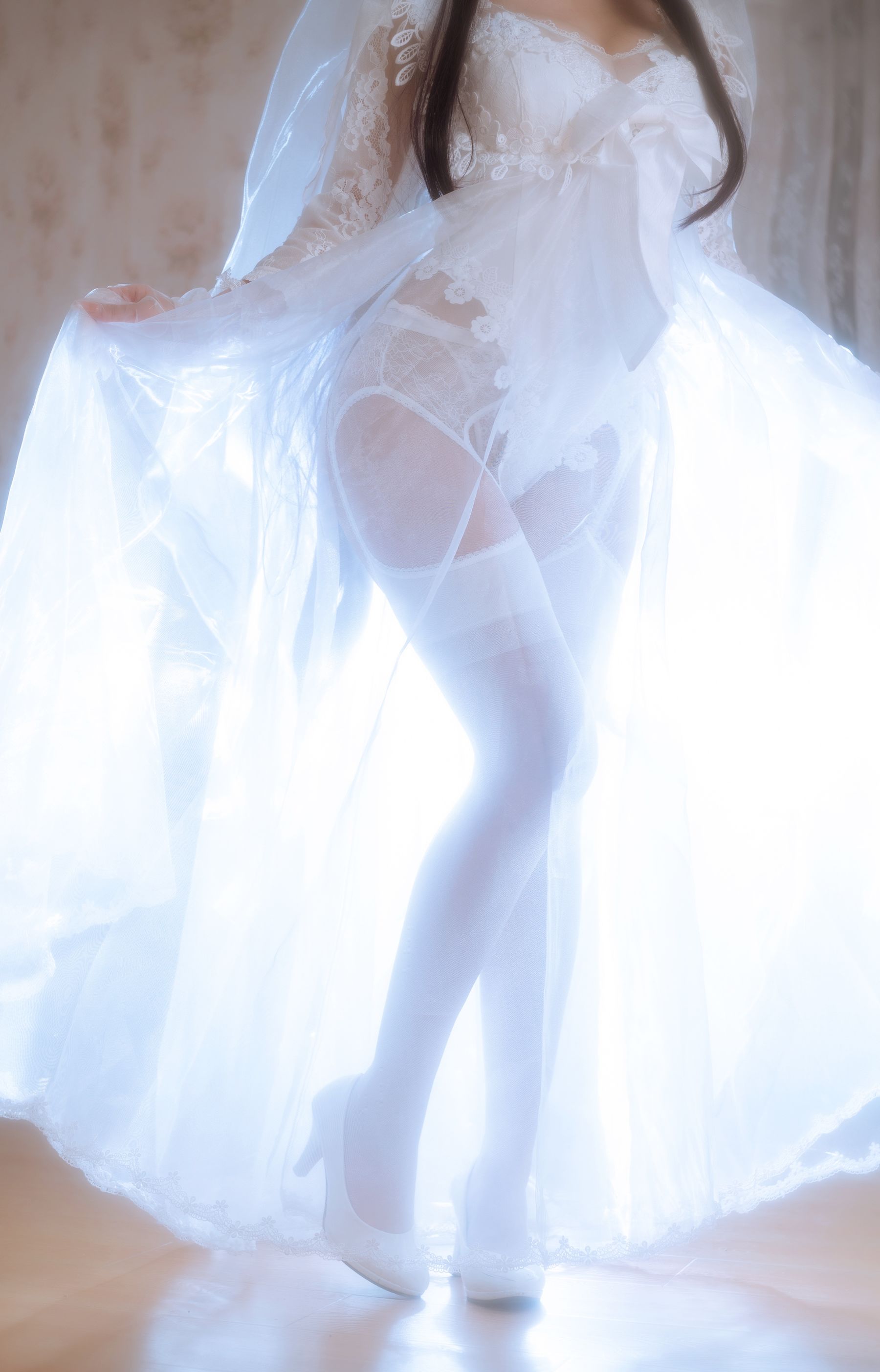 [福利COS] 白嫩美少女鬼畜瑶 - 婚纱第13张