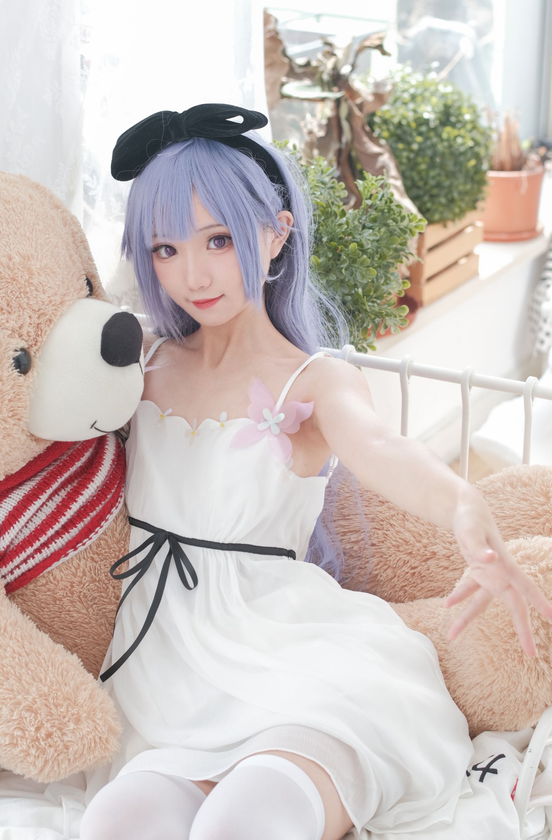 [福利COS] 花柒Hana - 独角兽清凉阅读时光第1张