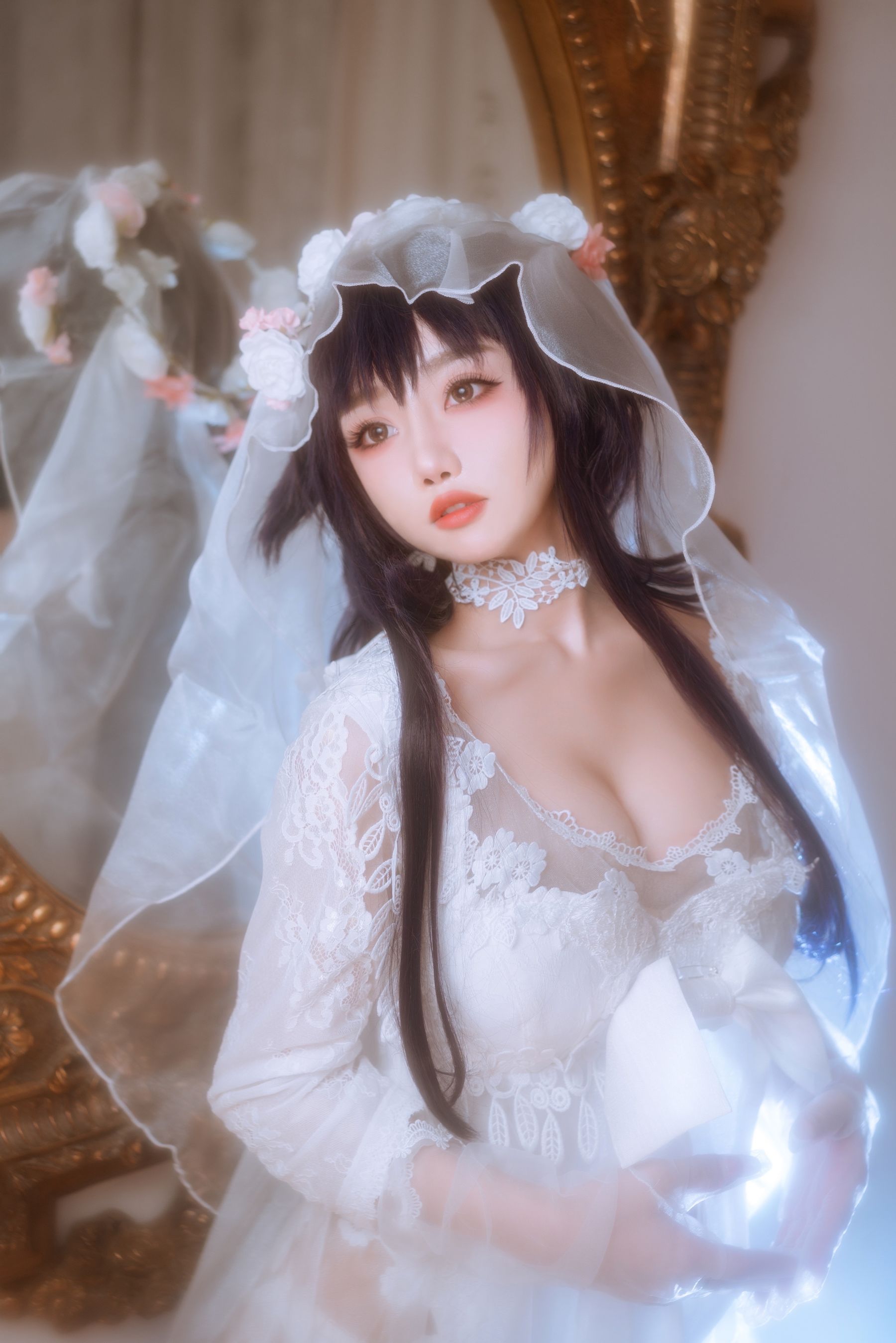[福利COS] 白嫩美少女鬼畜瑶 - 婚纱第5张