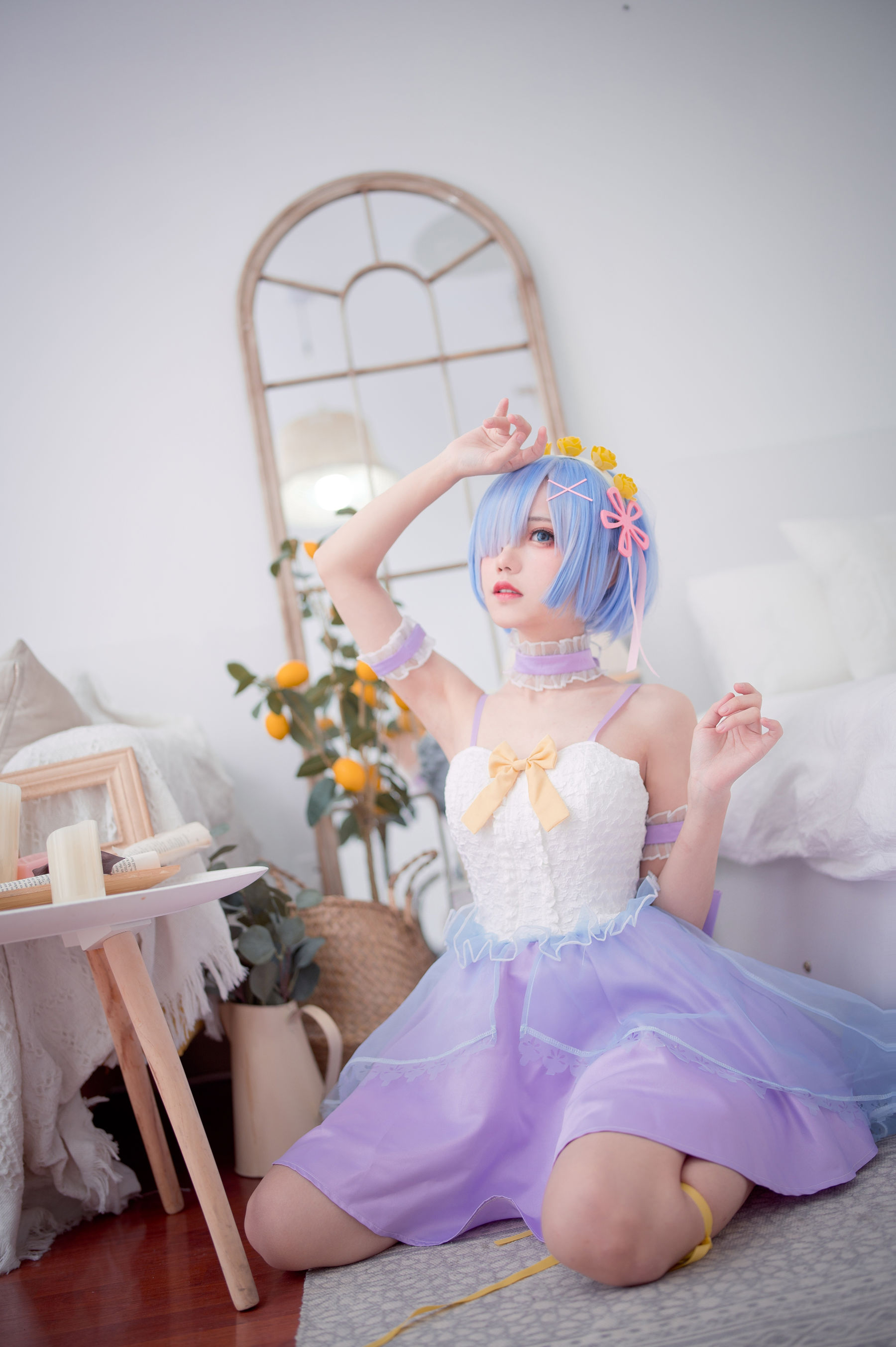 [福利COS] 花柒Hana - 天使蕾姆第1张
