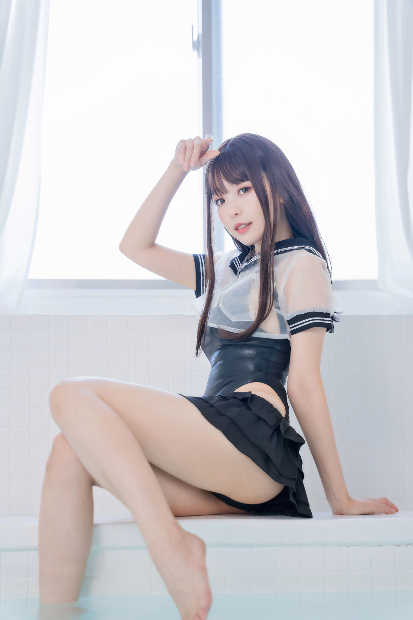[福利COS] Ely_eee(ElyEE子) - Racing Swimsuit 競泳水手服第12张