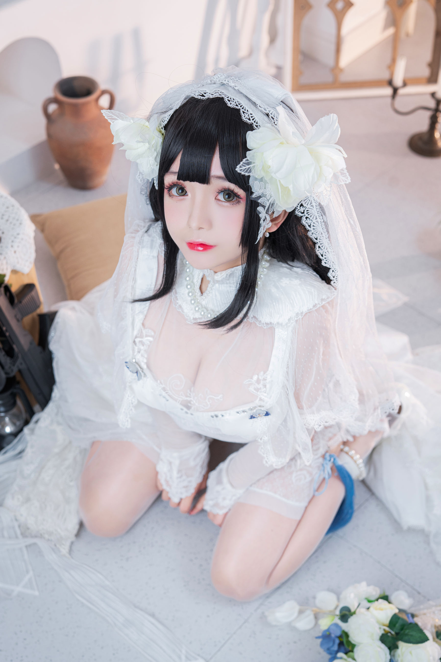 [福利COS] Cosplay日奈娇 - 95式婚纱第1张