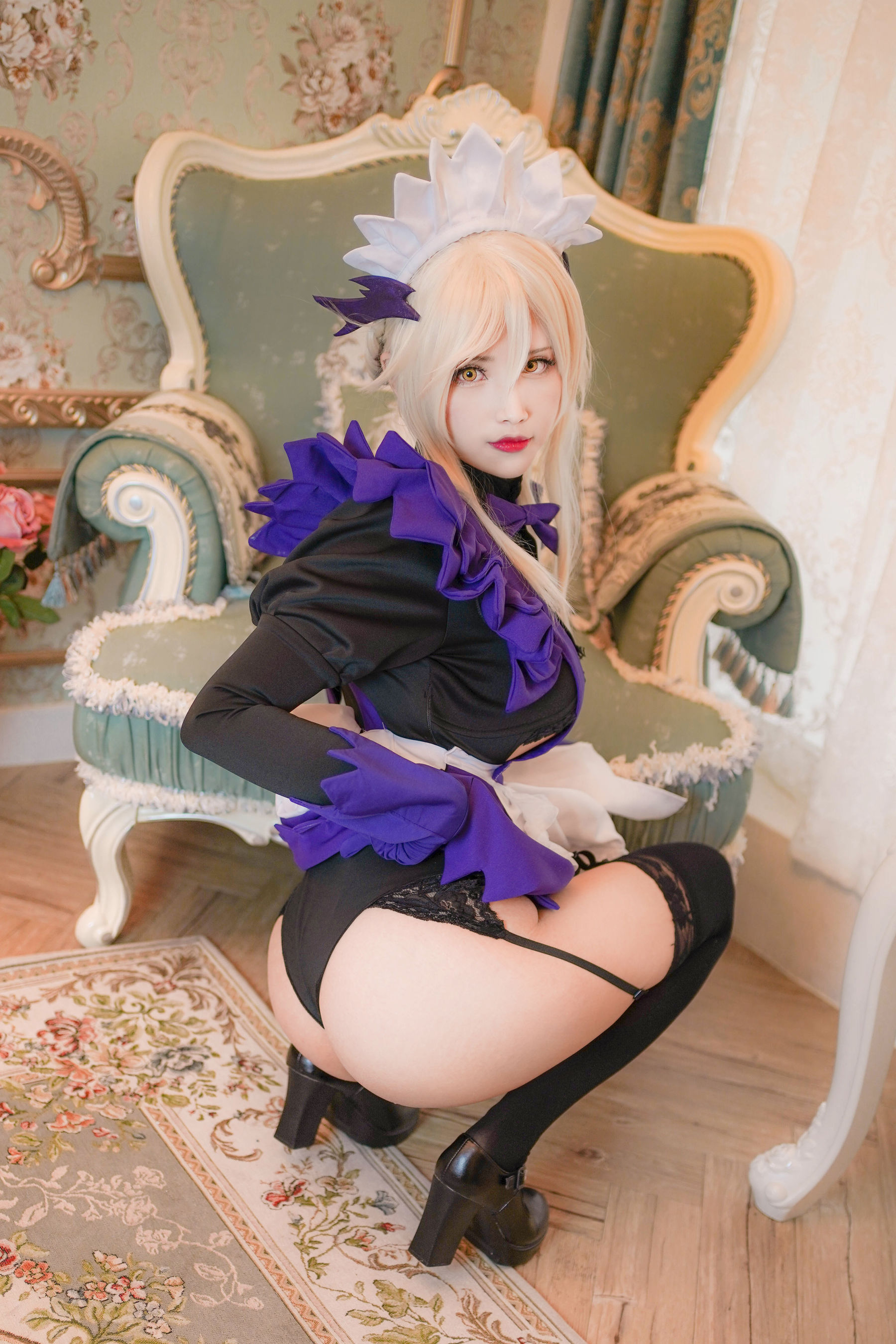 [福利COS] Coser萱-KaYa - 泳装阿尔托莉雅女仆第6张