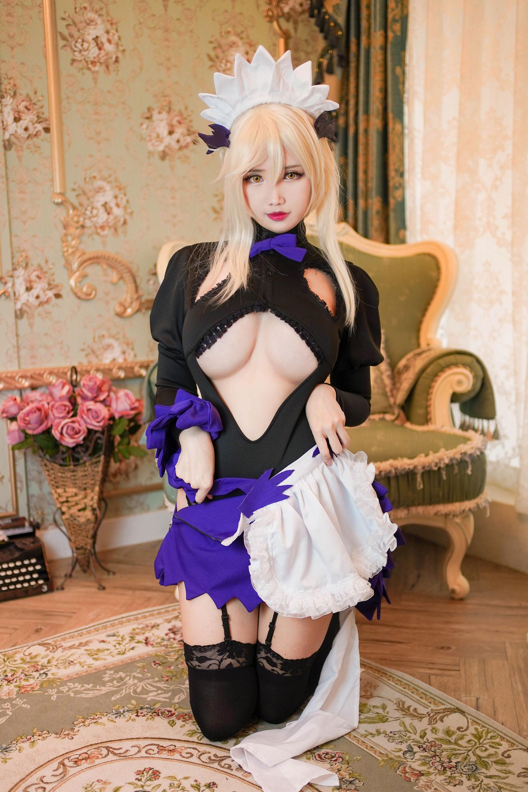 [福利COS] Coser萱-KaYa - 泳装阿尔托莉雅女仆第6张