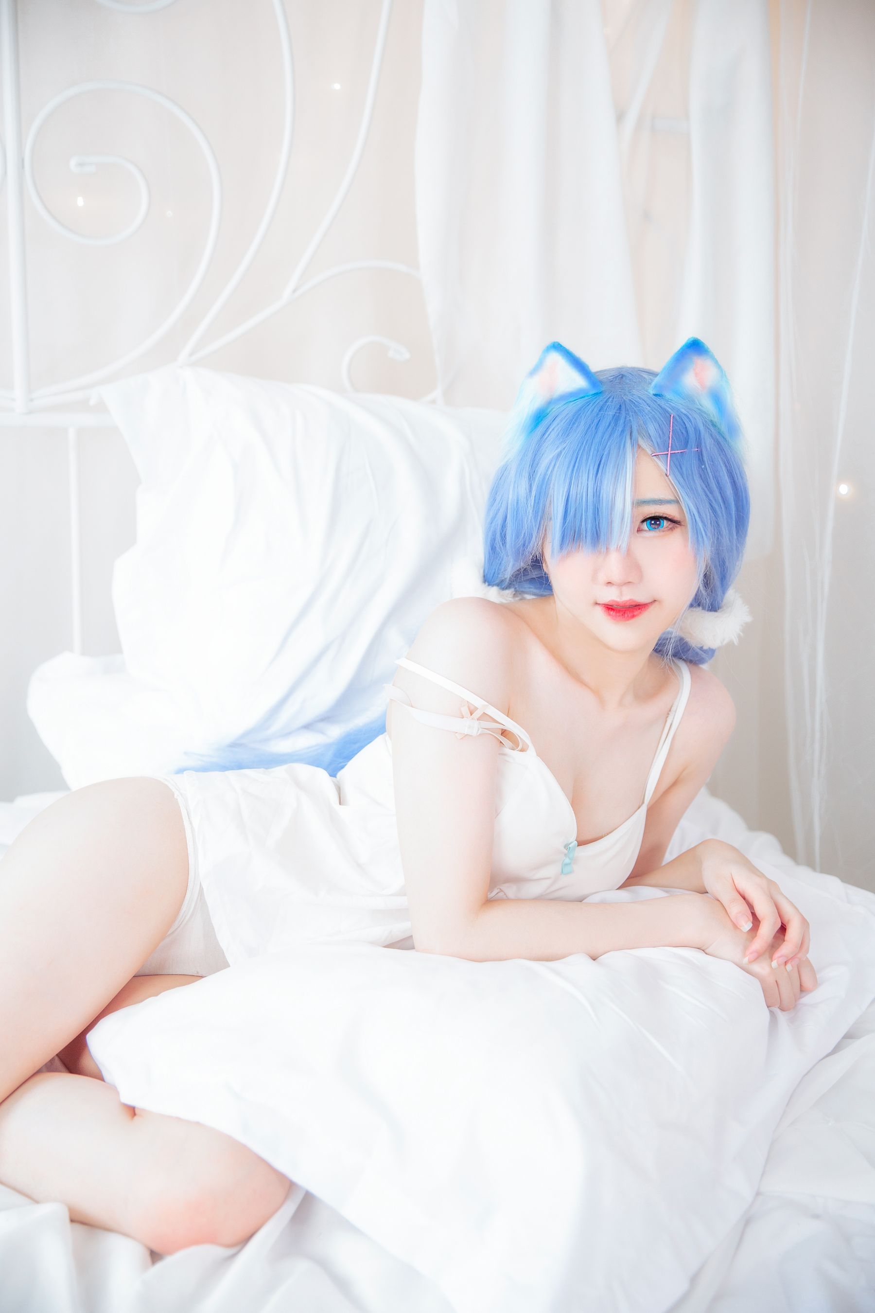 [网红COS] Sally Dorasnow - Rem White Kitty第9张