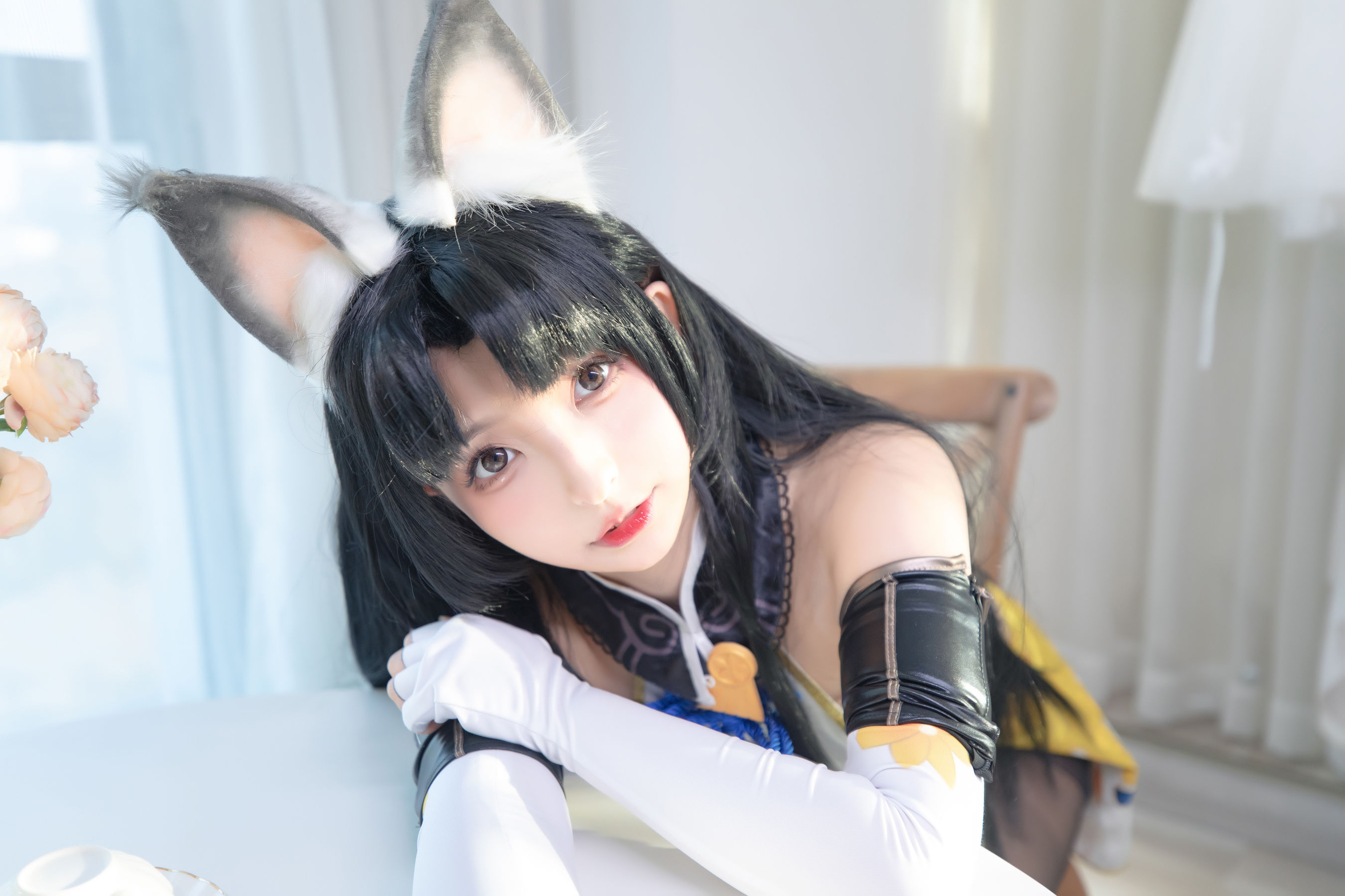 [网红COS] 萝莉神楽板真冬 黑丝胡桃第11张