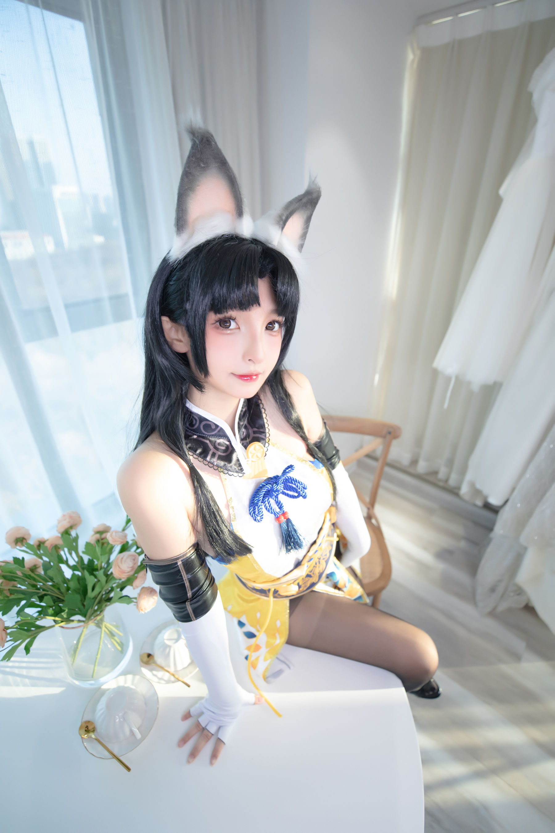 [网红COS] 萝莉神楽板真冬 黑丝胡桃第12张