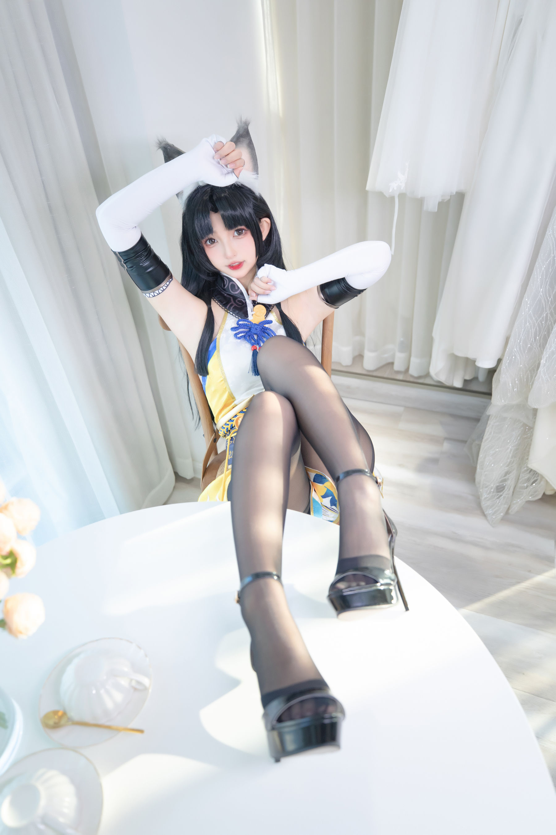 [网红COS] 萝莉神楽板真冬 黑丝胡桃第9张