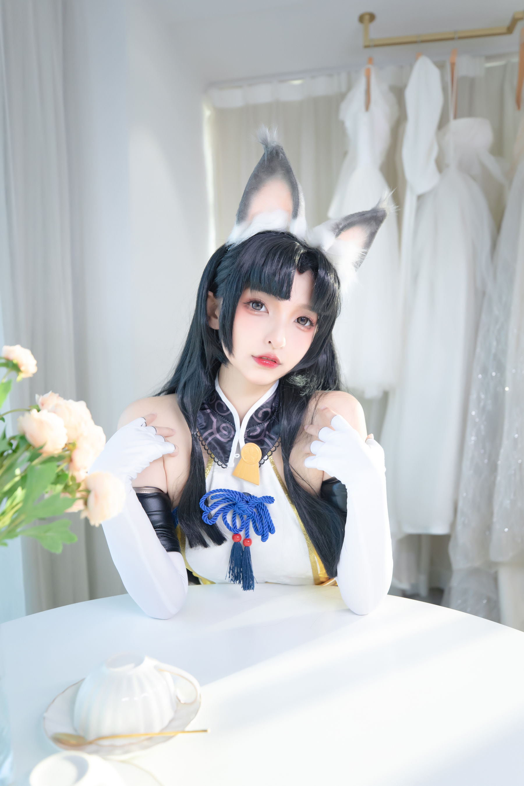 [网红COS] 萝莉神楽板真冬 黑丝胡桃第1张