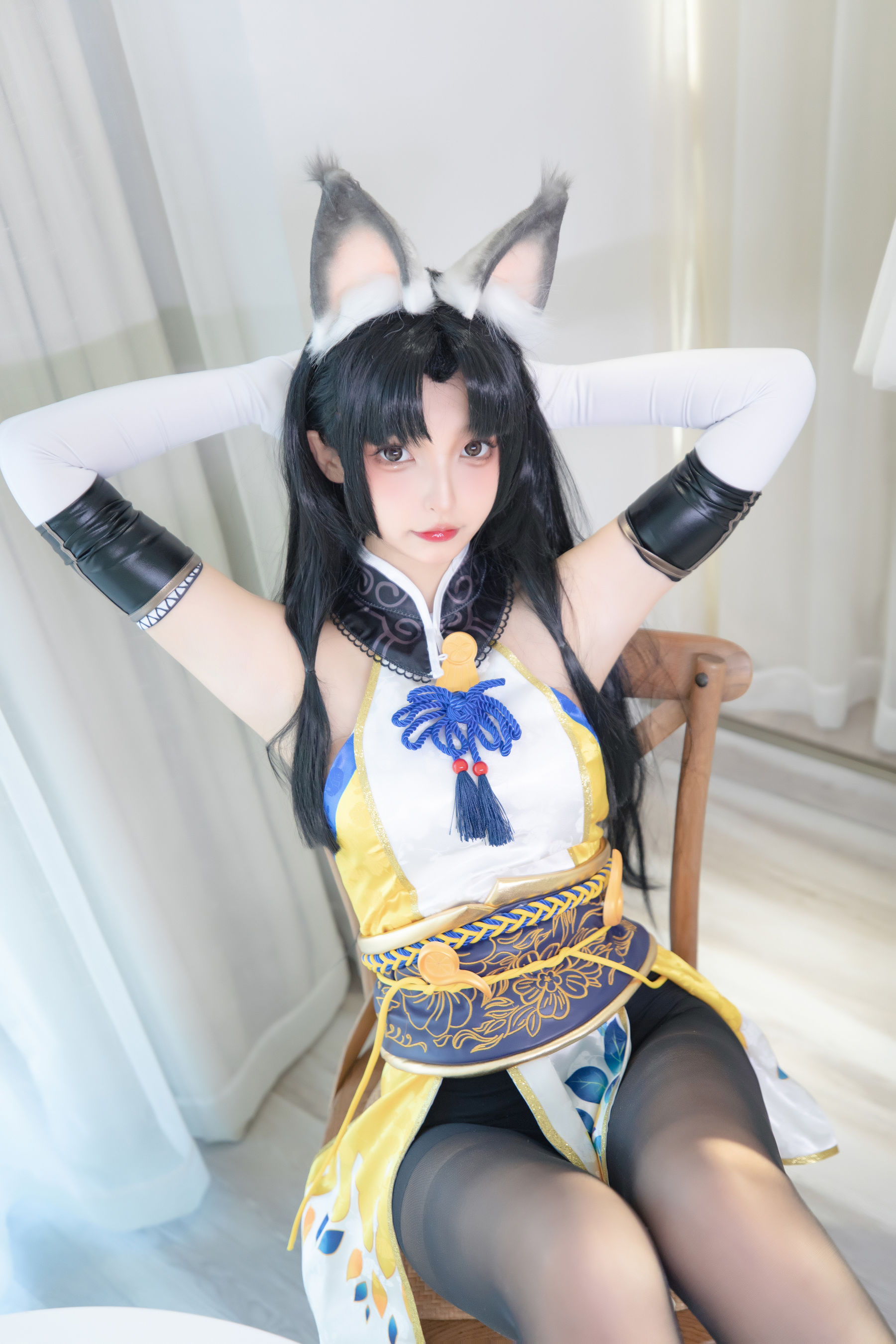 [网红COS] 萝莉神楽板真冬 黑丝胡桃第11张