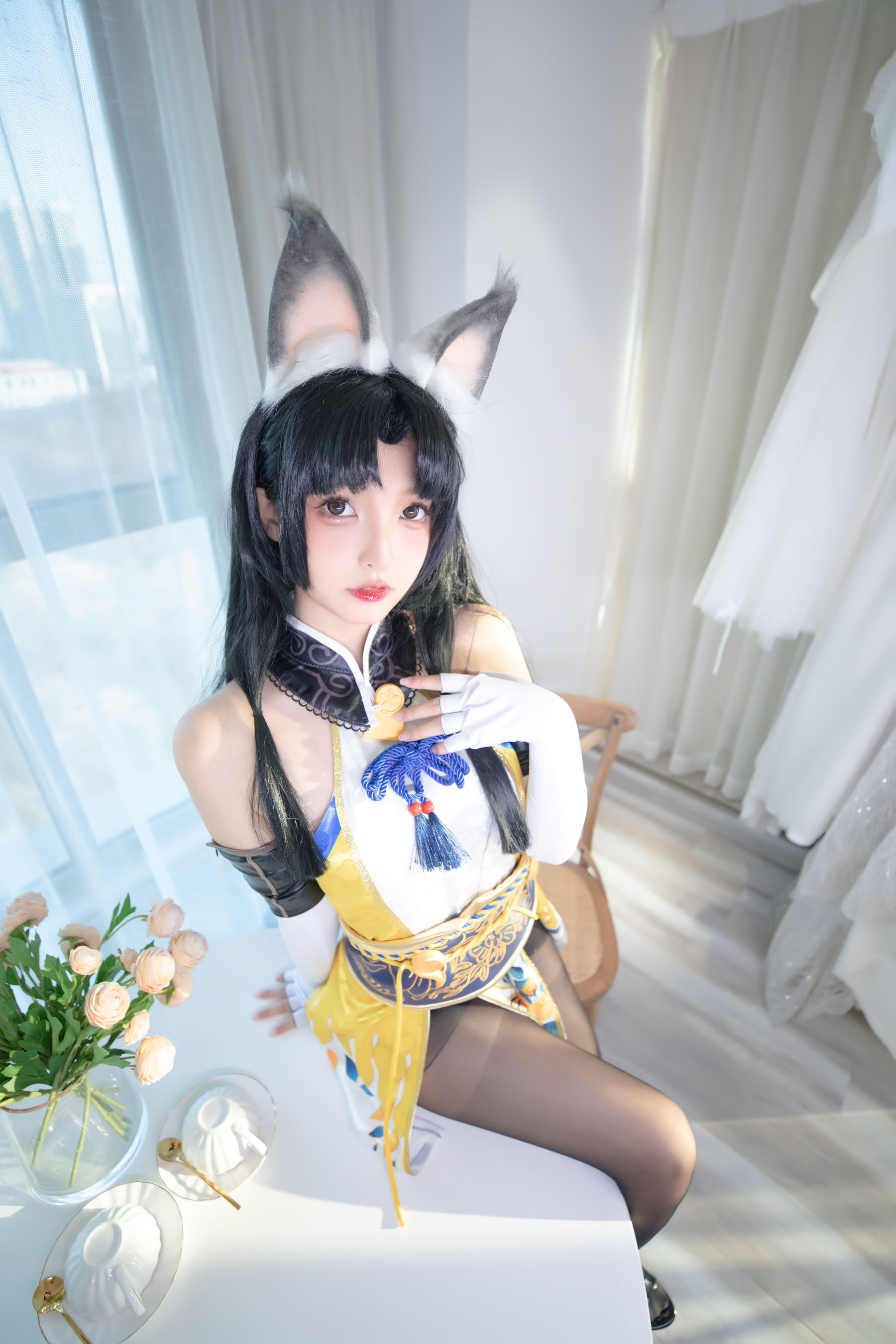 [网红COS] 萝莉神楽板真冬 黑丝胡桃第12张