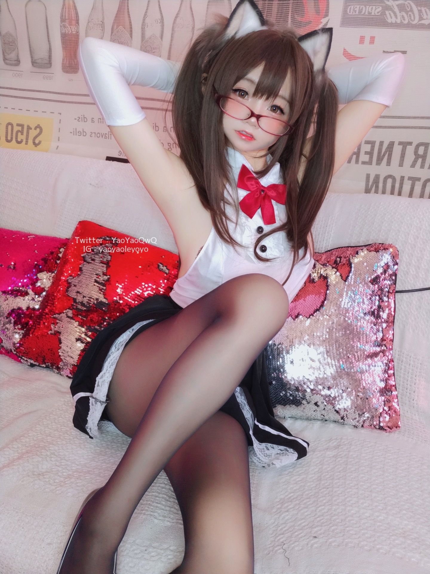 [网红COS] 萌妹子Coser摇摇乐yoyo - 黑色紧身衣第27张