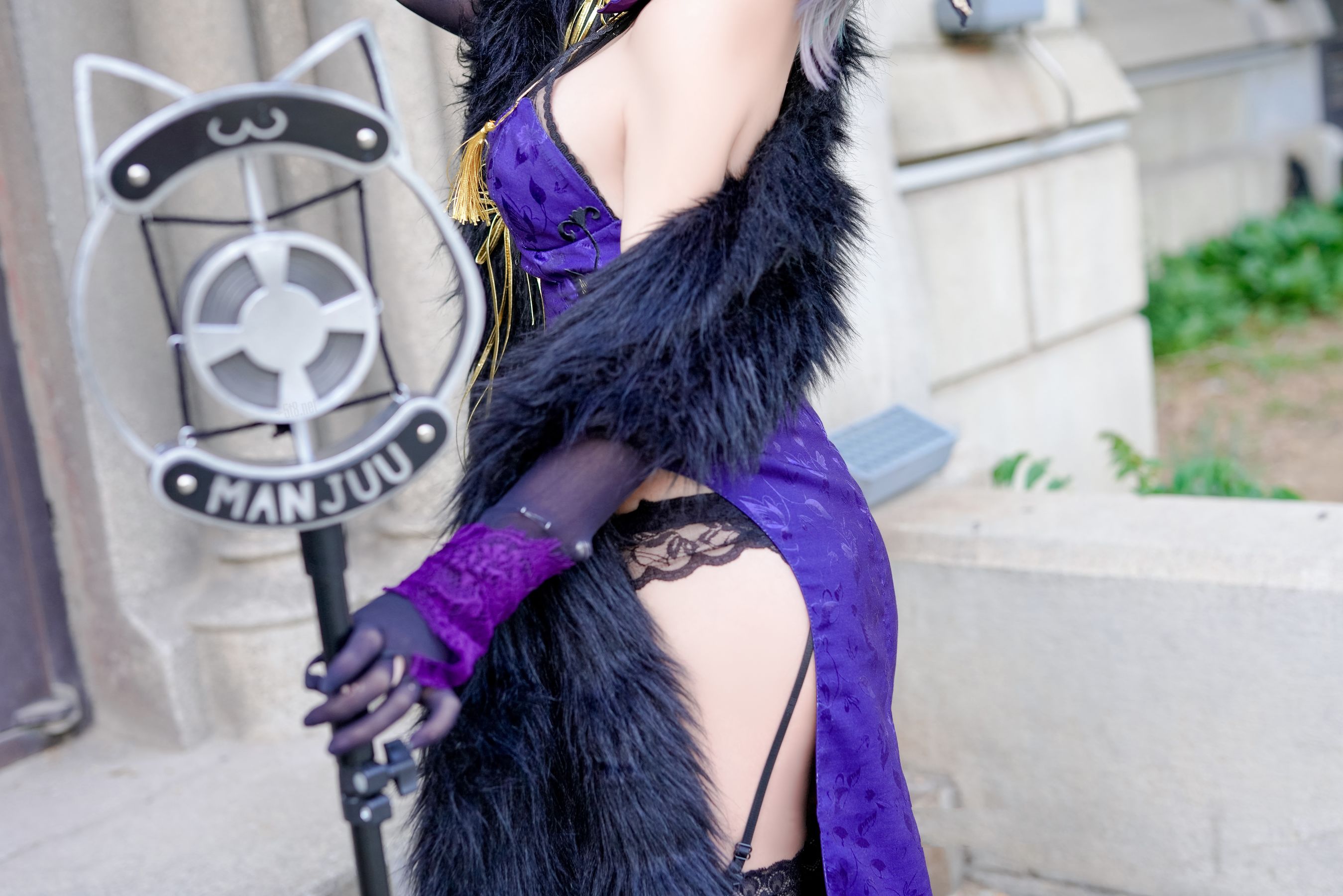 [网红COS] 动漫博主恩田直幸 - 柴郡旗袍第11张