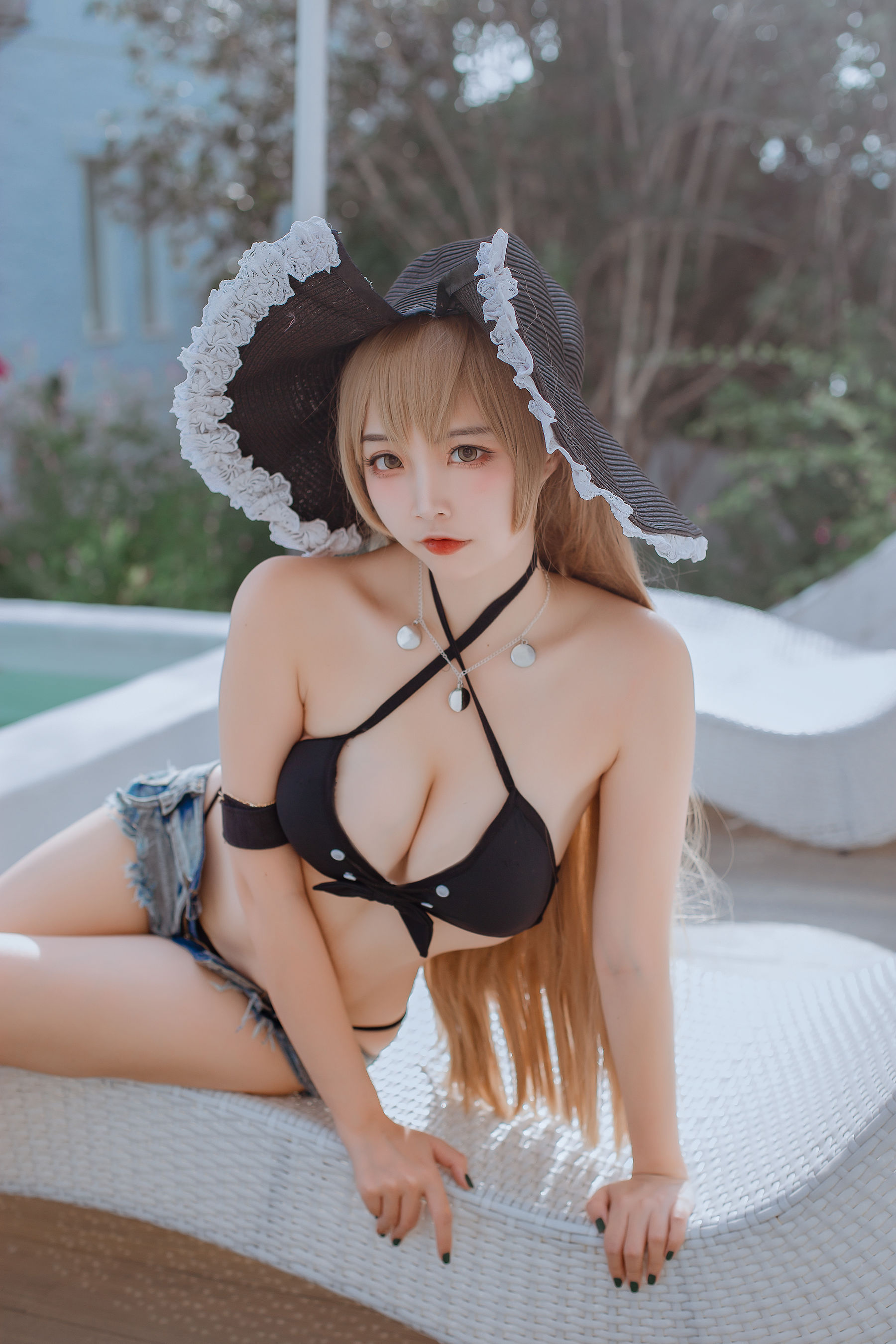 [福利COS] 人气Coser二佐Nisa - 碧蓝 让巴尔泳装第4张