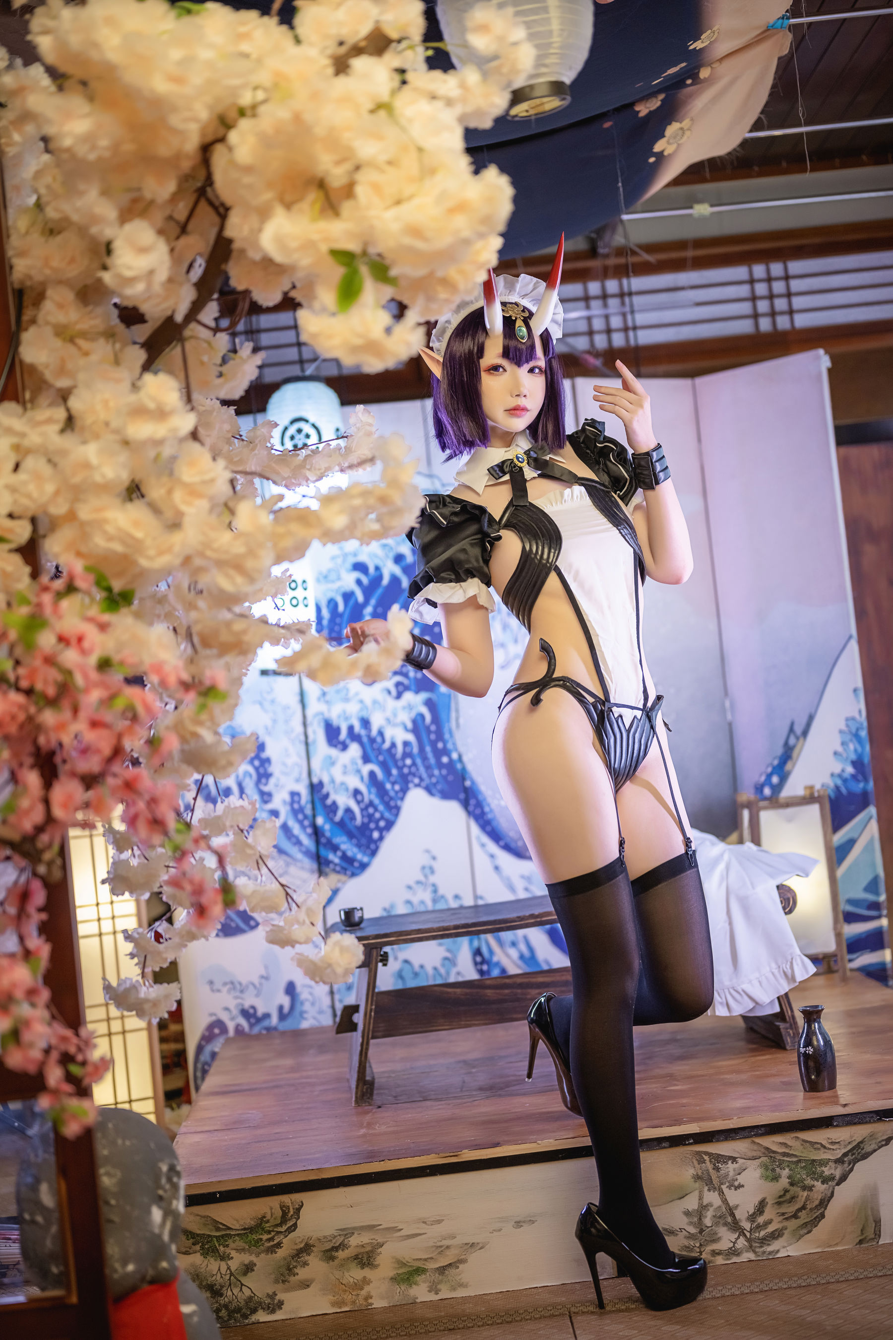 [福利COS] 动漫博主雪晴Astra - 酒吞童子 女仆第16张