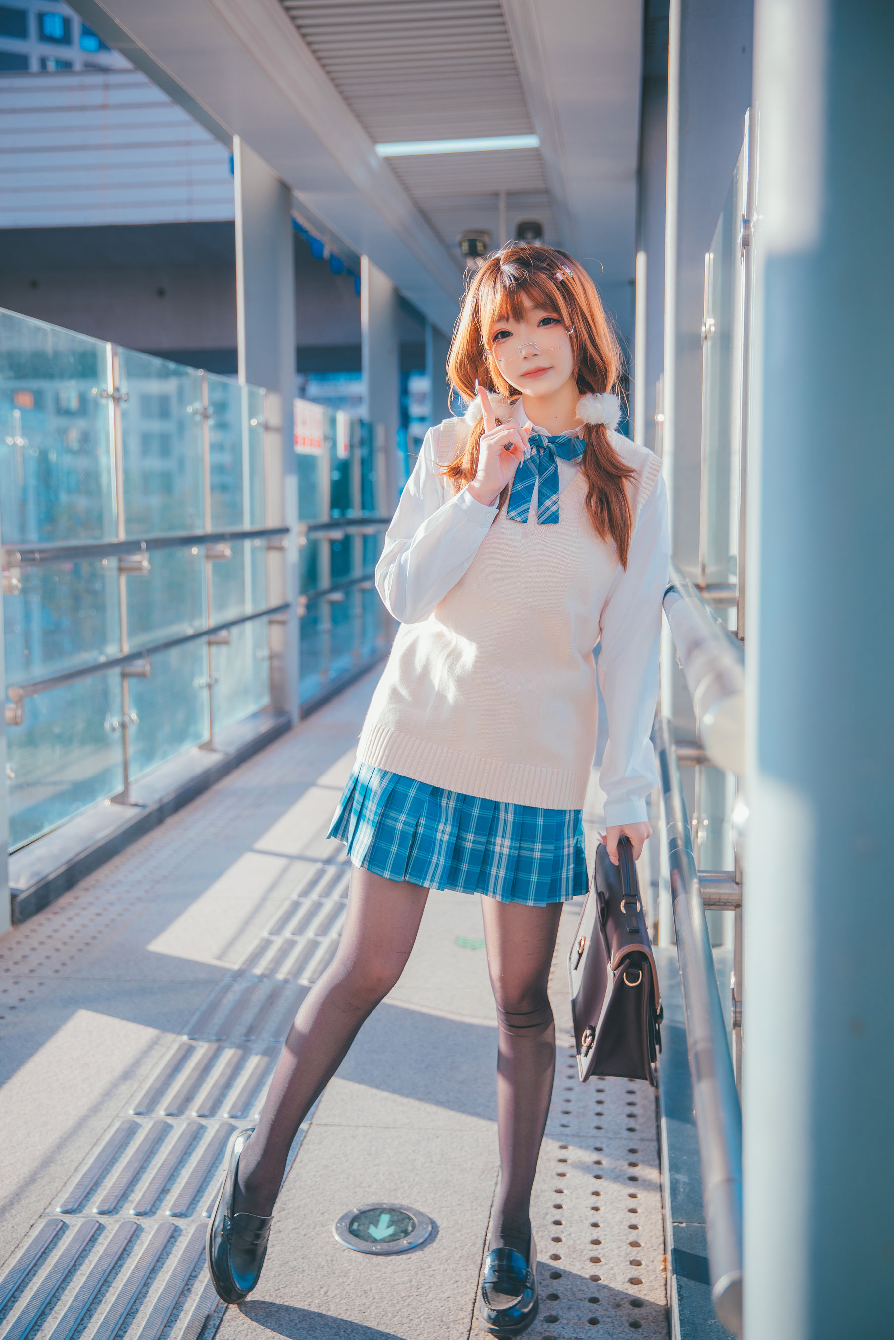 [福利COS] 动漫博主雪晴Astra - JK夕阳第5张