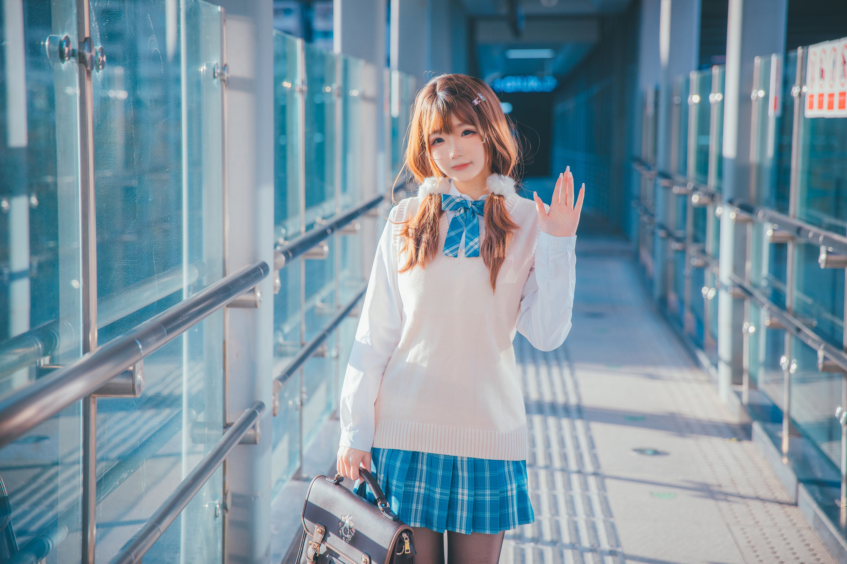 [福利COS] 动漫博主雪晴Astra - JK夕阳第7张