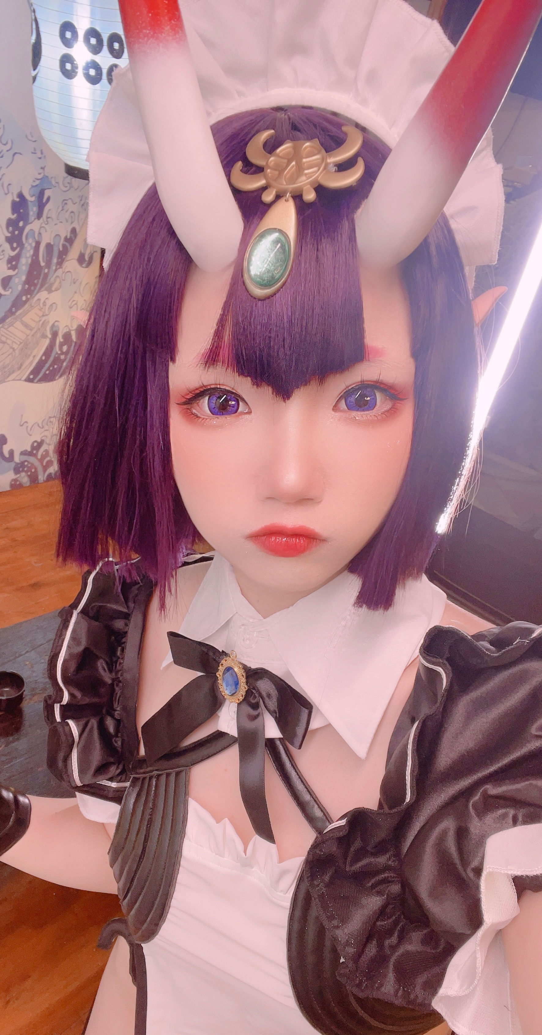 [福利COS] 动漫博主雪晴Astra - 酒吞童子 女仆第21张