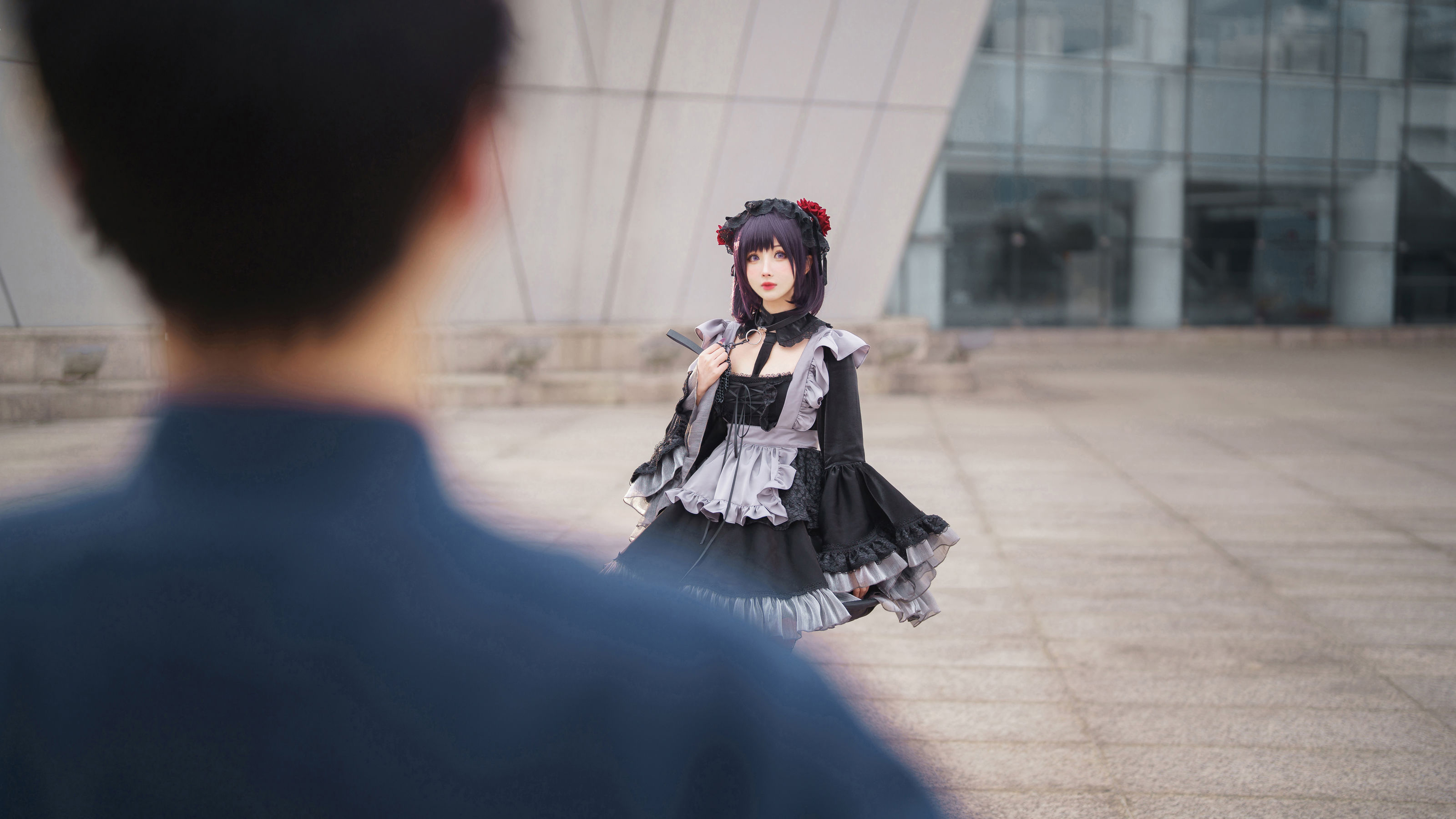 [福利COS] COS福利rioko凉凉子(肉扣热热子) - 黑江雫 漫展篇 海梦第3张