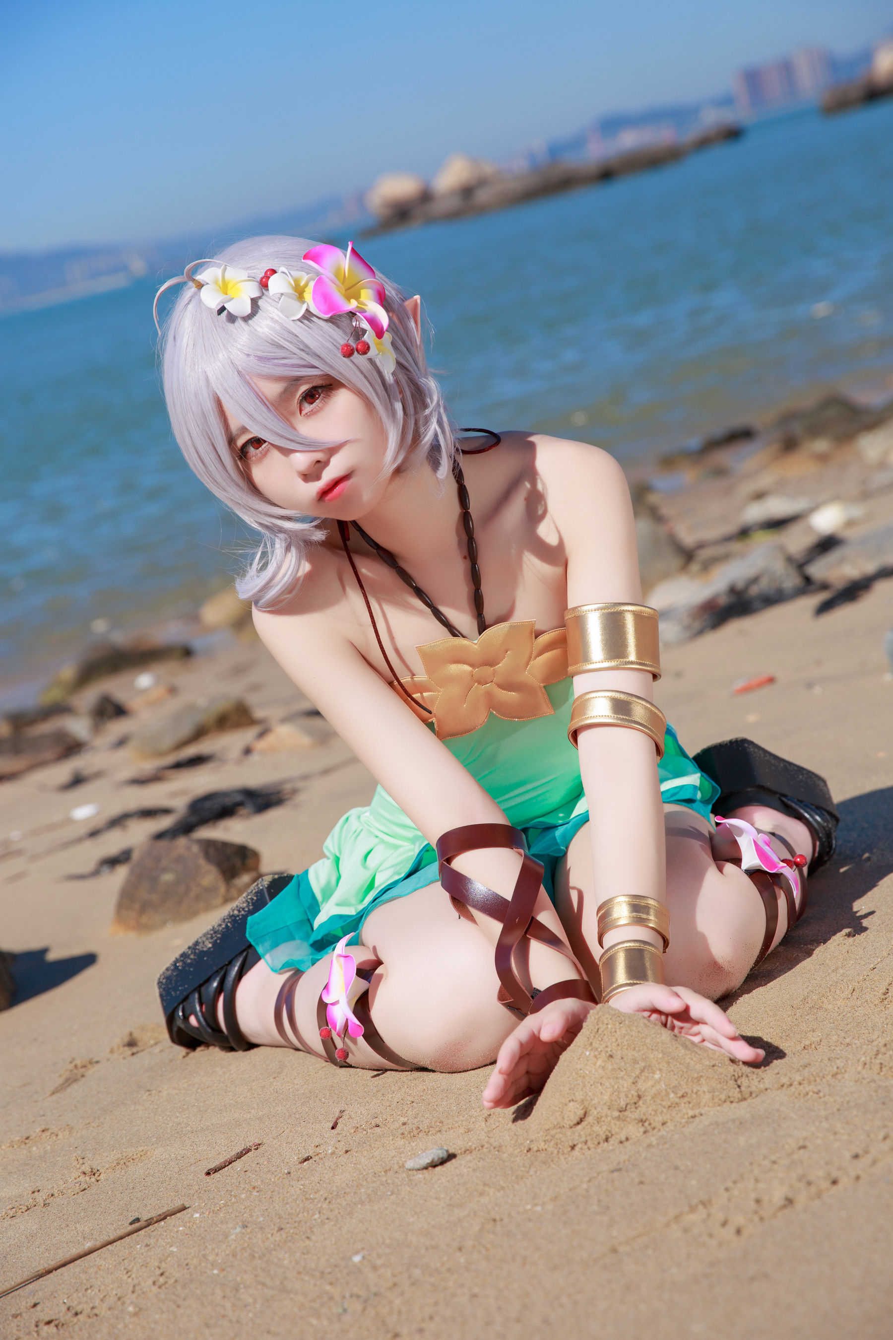 [福利COS] 动漫博主G44不会受伤 - 可可萝 泳衣第1张