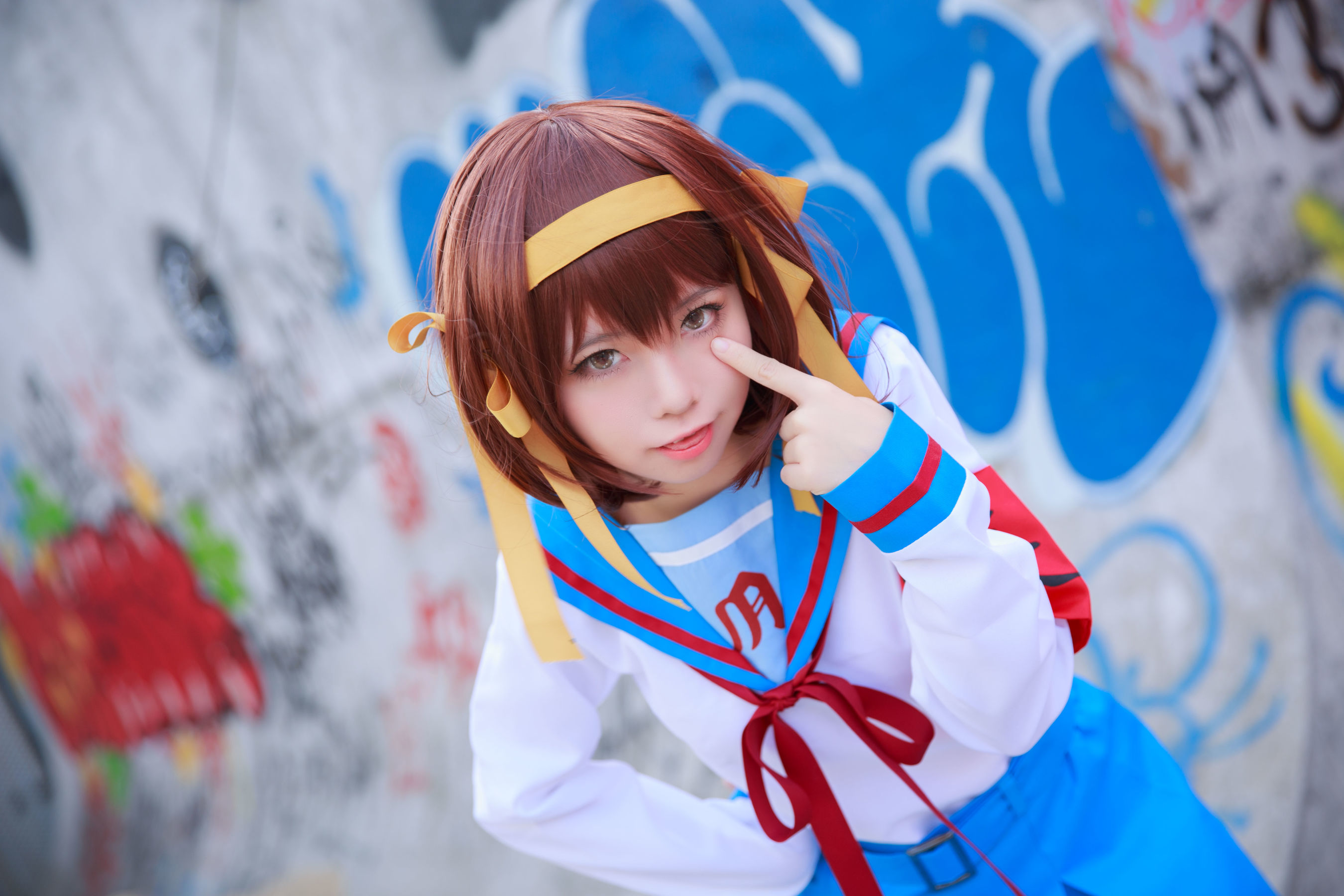 [福利COS] 动漫博主G44不会受伤 - 凉宫 制服第5张