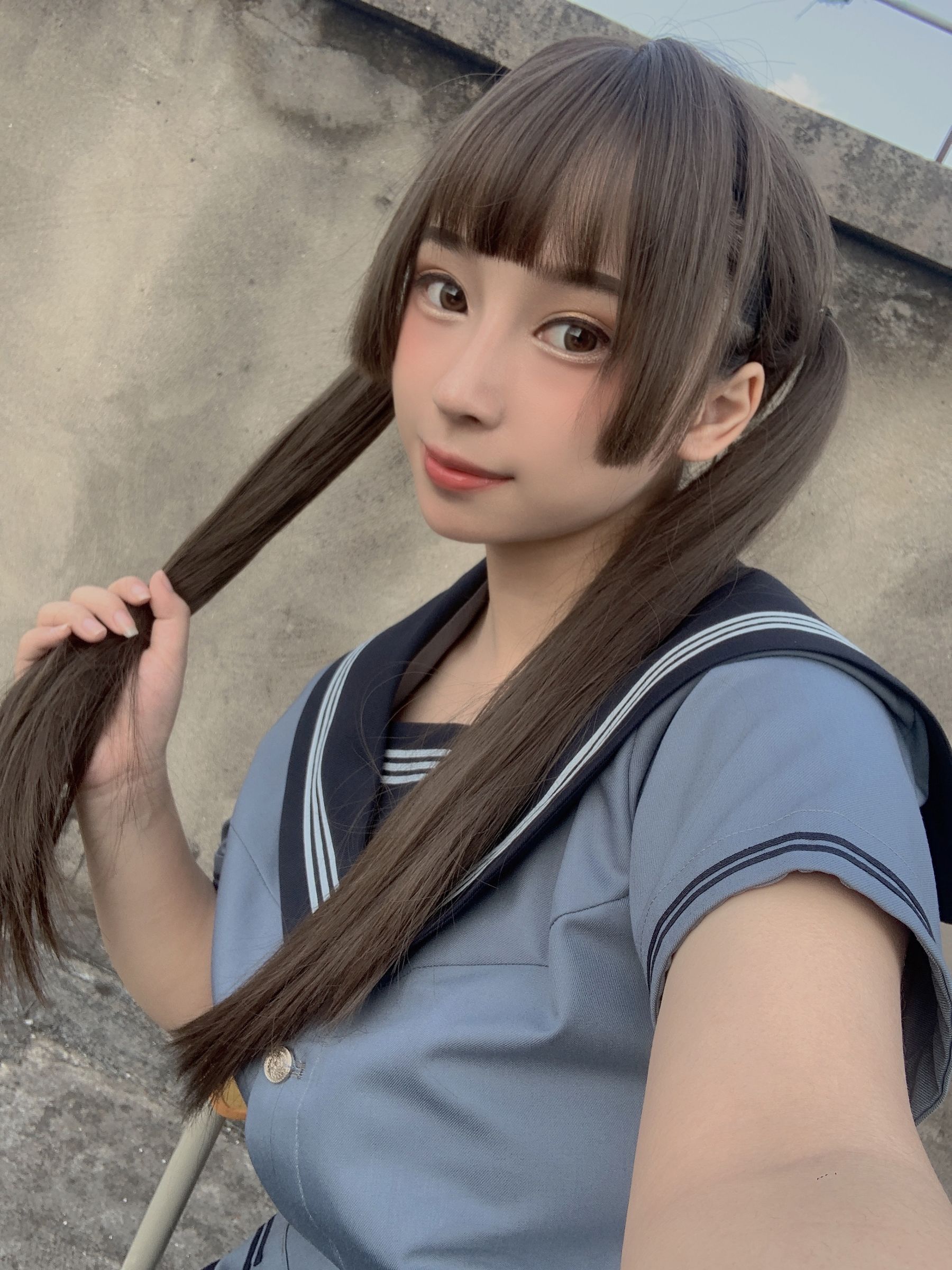 [福利COS] 胡桃猫Kurumineko - 天台的爱之告白第40张