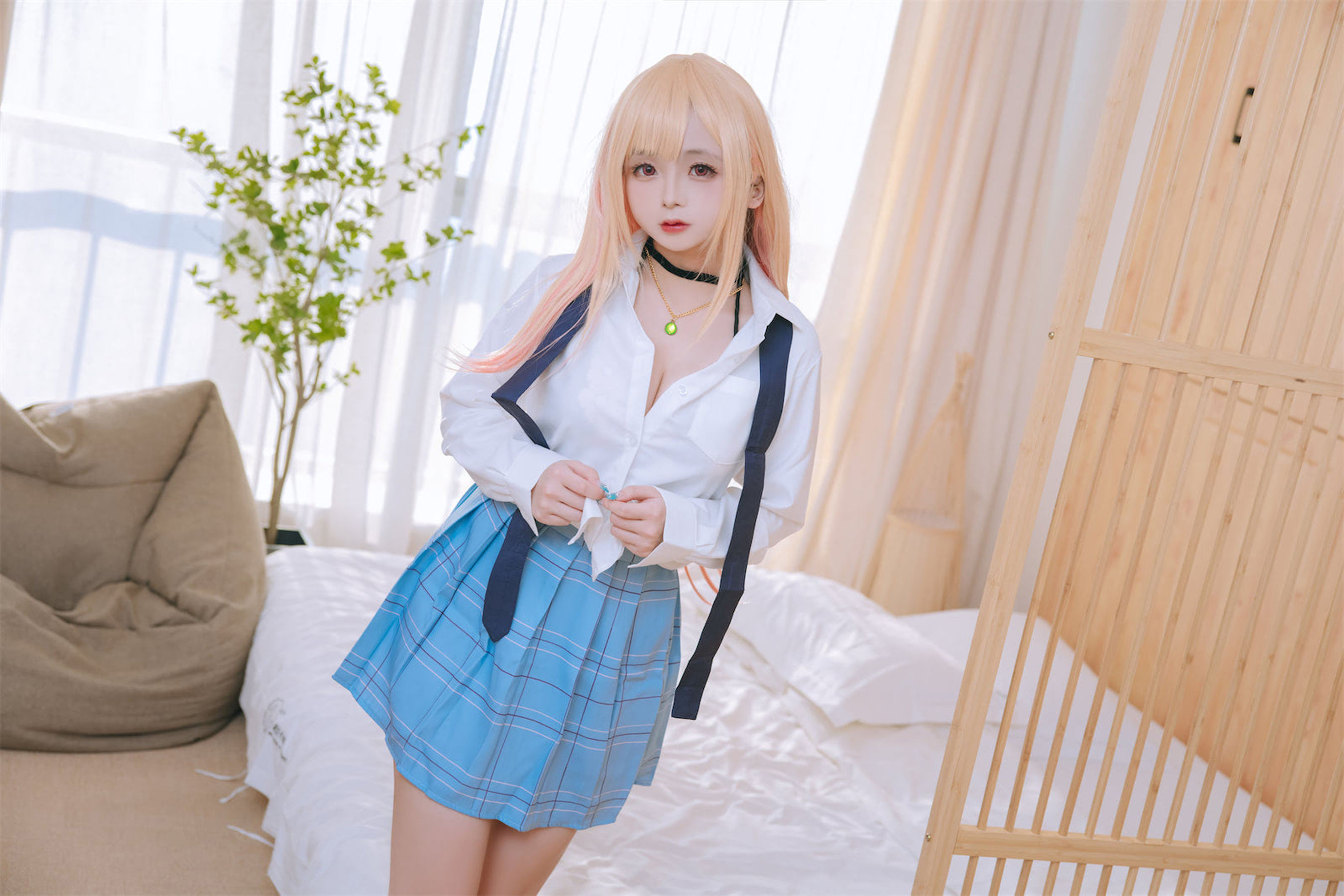 [福利COS] Cosplay日奈娇 - 更衣人偶喜多川海梦泳装第14张