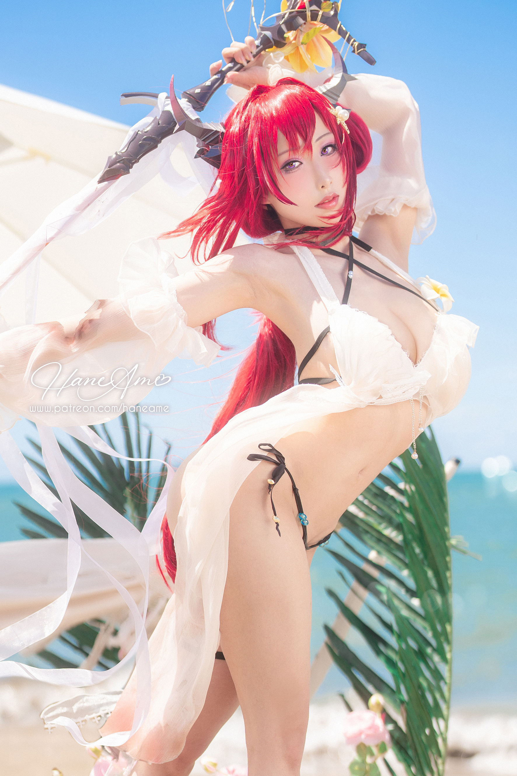 [福利COS] Hane Ame 雨波写真 - Arknights Surtr 泳裝第11张