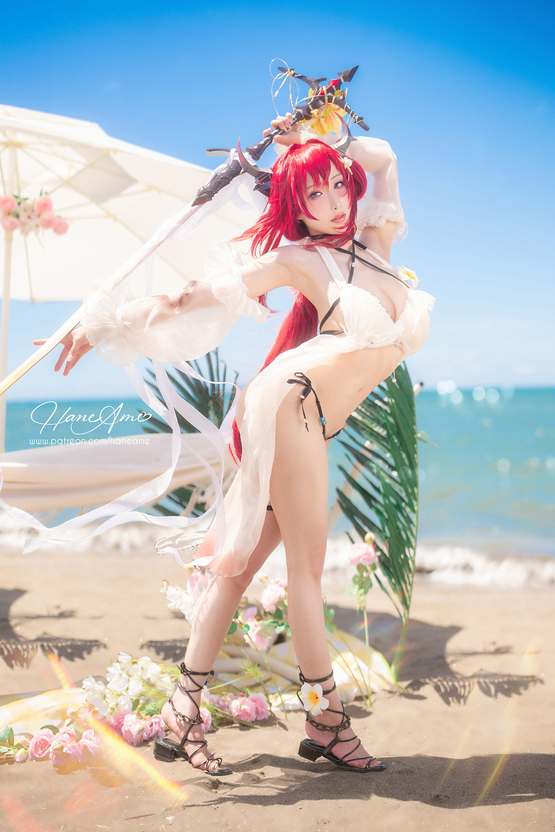 [福利COS] Hane Ame 雨波写真 - Arknights Surtr 泳裝第9张