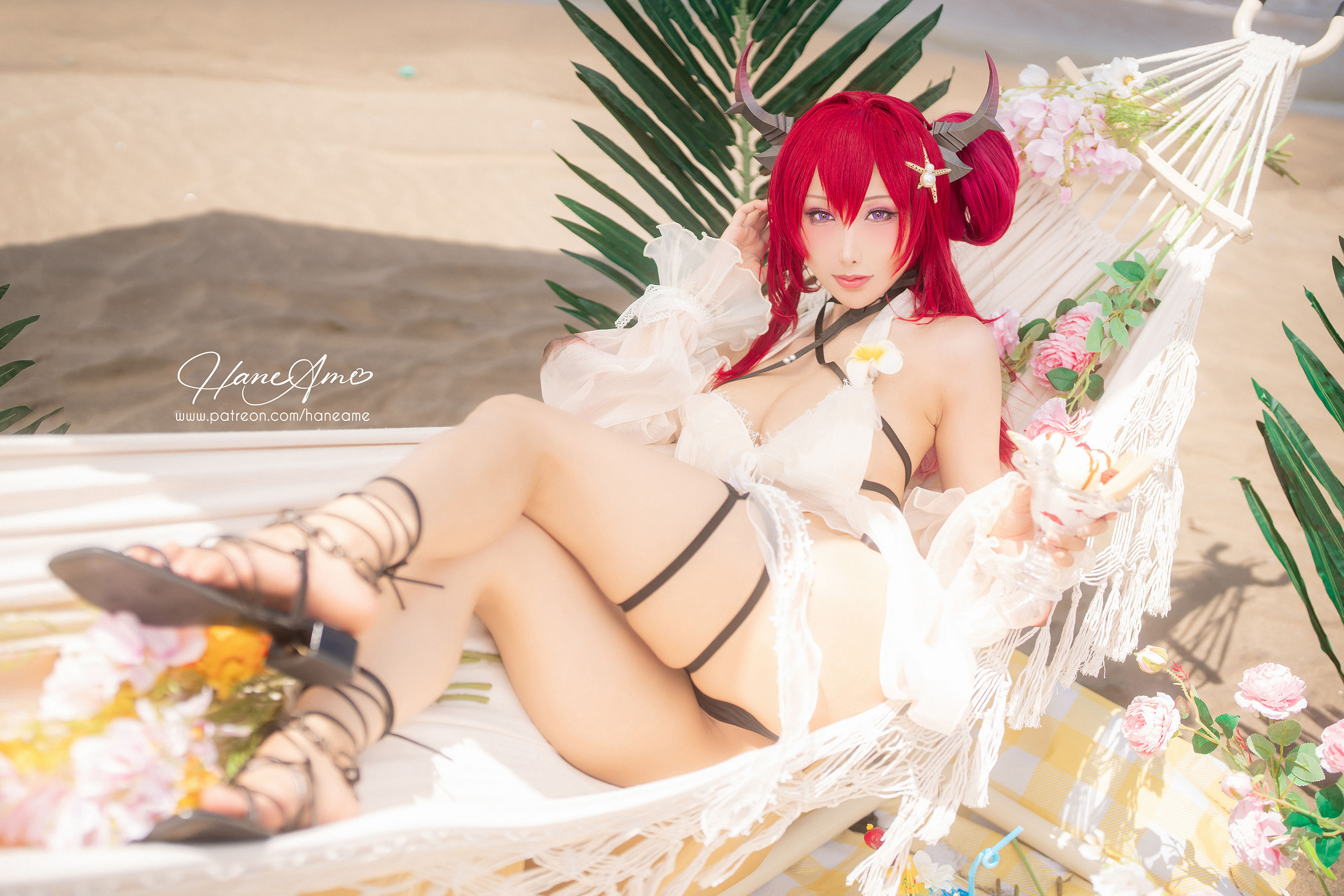 [福利COS] Hane Ame 雨波写真 - Arknights Surtr 泳裝第4张