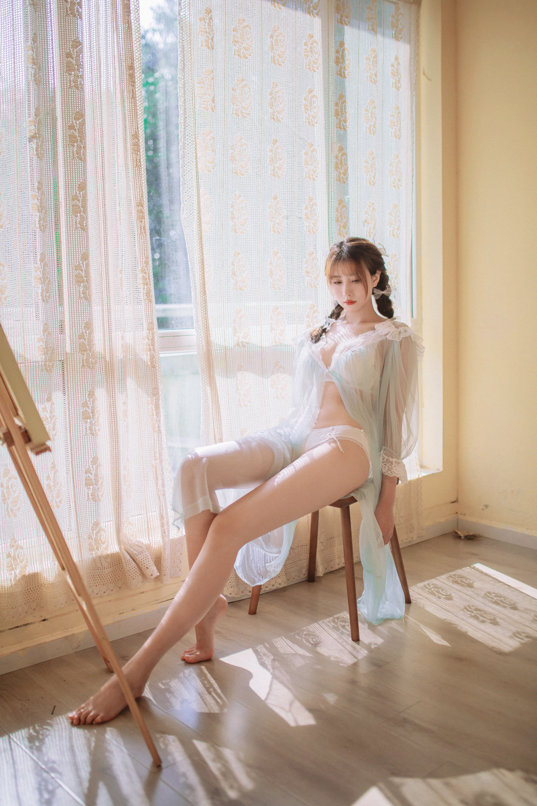 [福利COS] 次元少女念雪ww - 蓝纱衣第7张