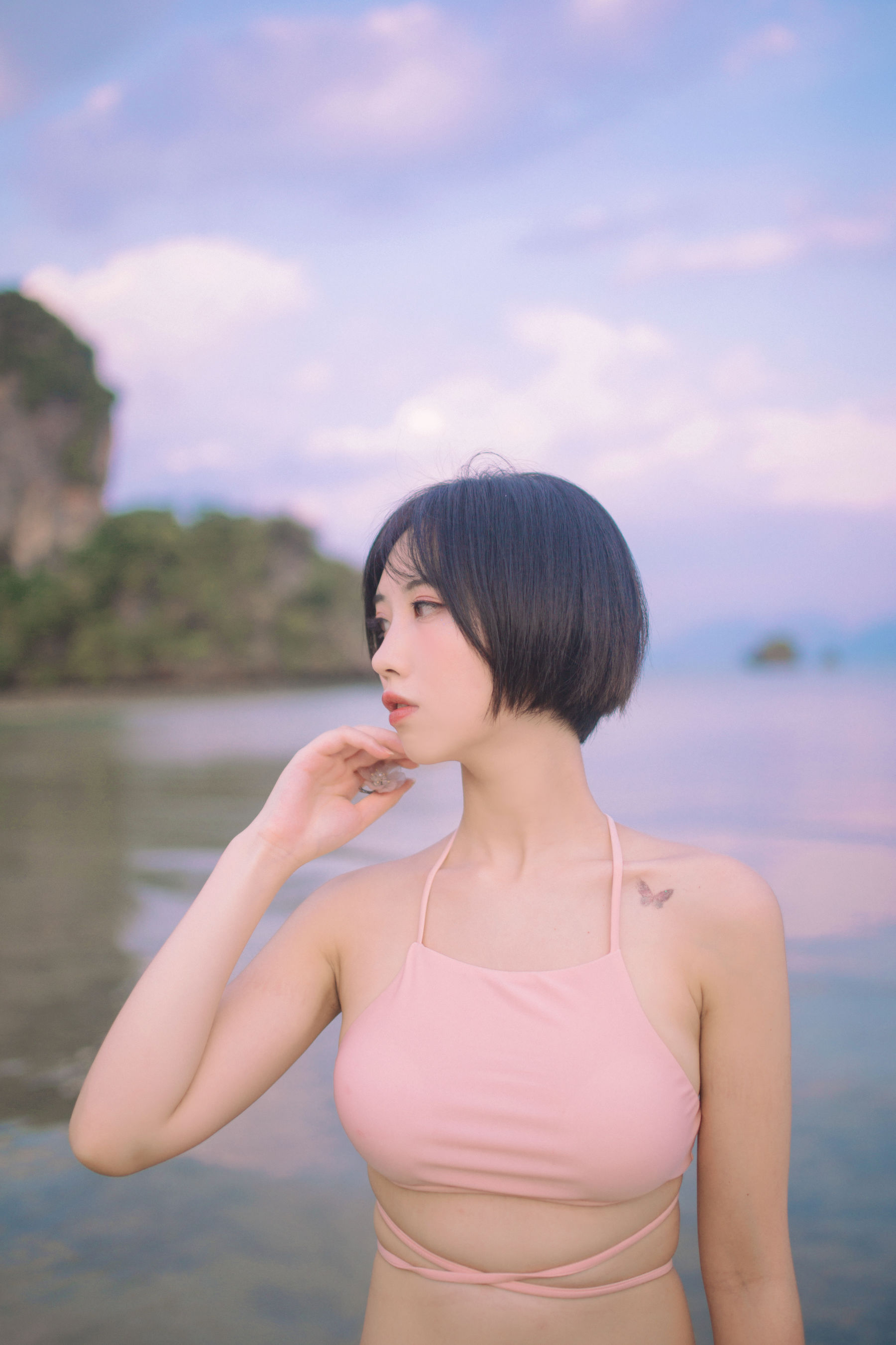 [福利COS] 次元少女念雪ww - 粉色泳衣第8张