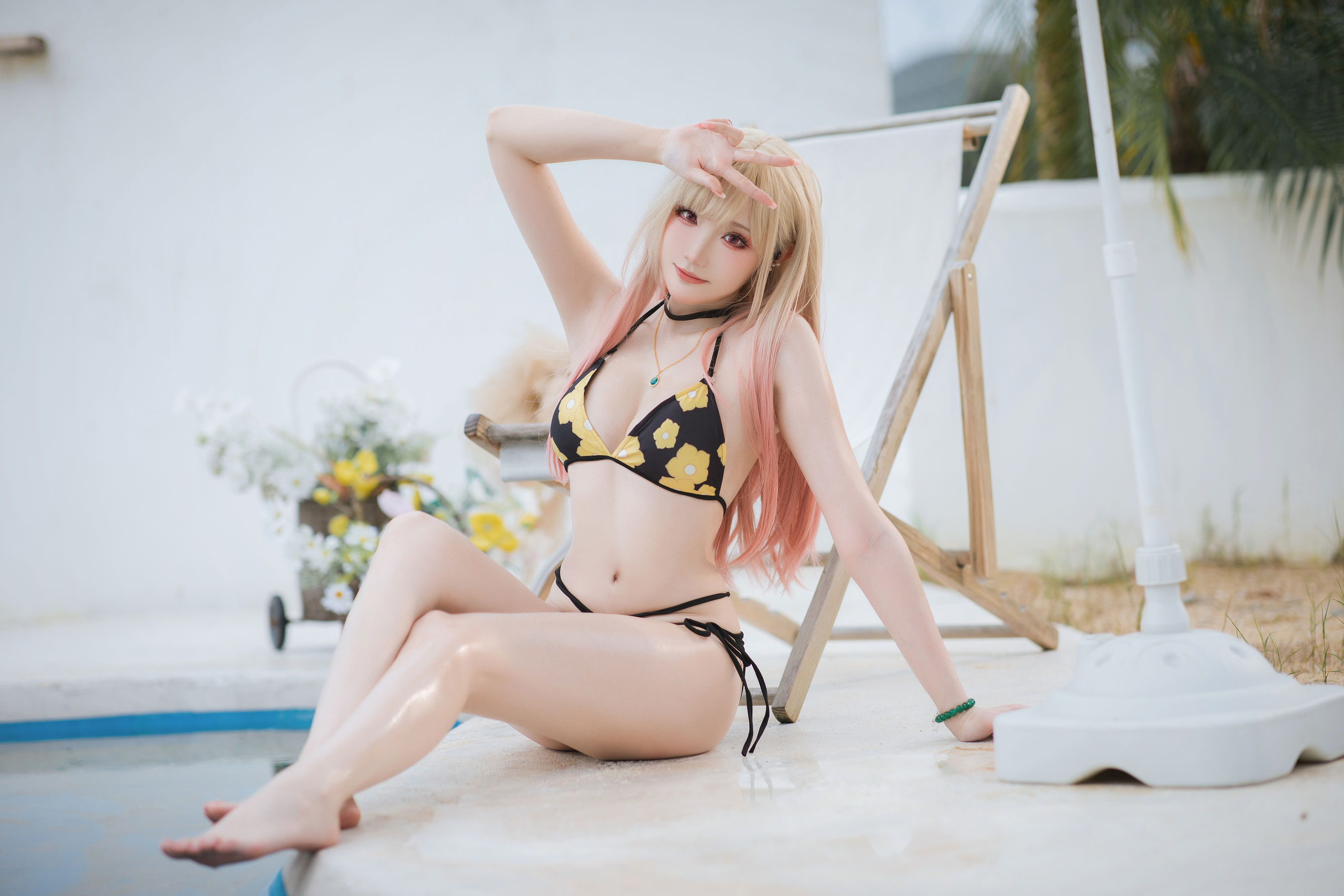 [福利COS] Coser瓜希酱福利 - 喜多川海梦泳装第1张