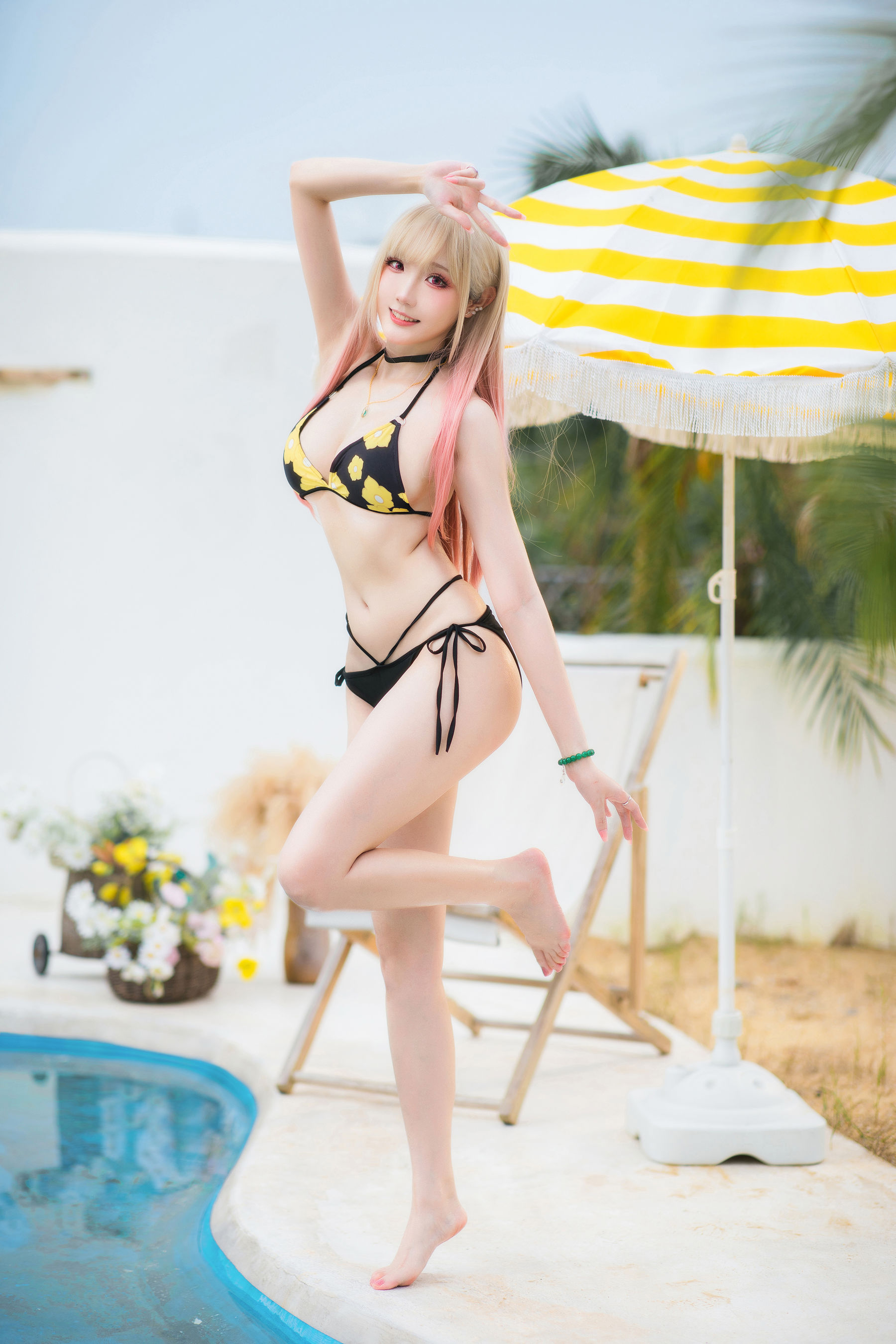 [福利COS] Coser瓜希酱福利 - 喜多川海梦泳装第3张