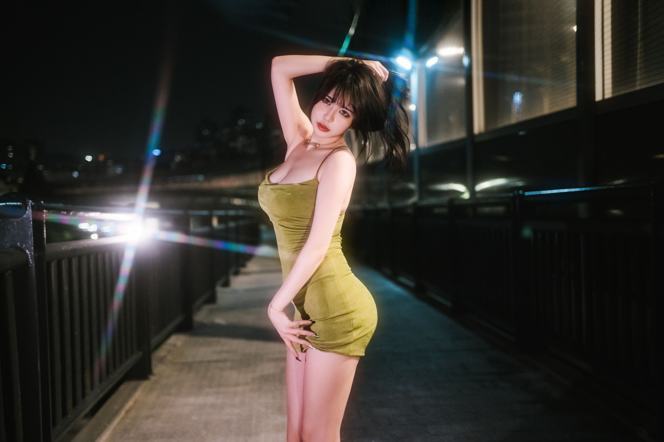 [福利COS] Tina很妖孽呀 - 绿色连衣裙第5张