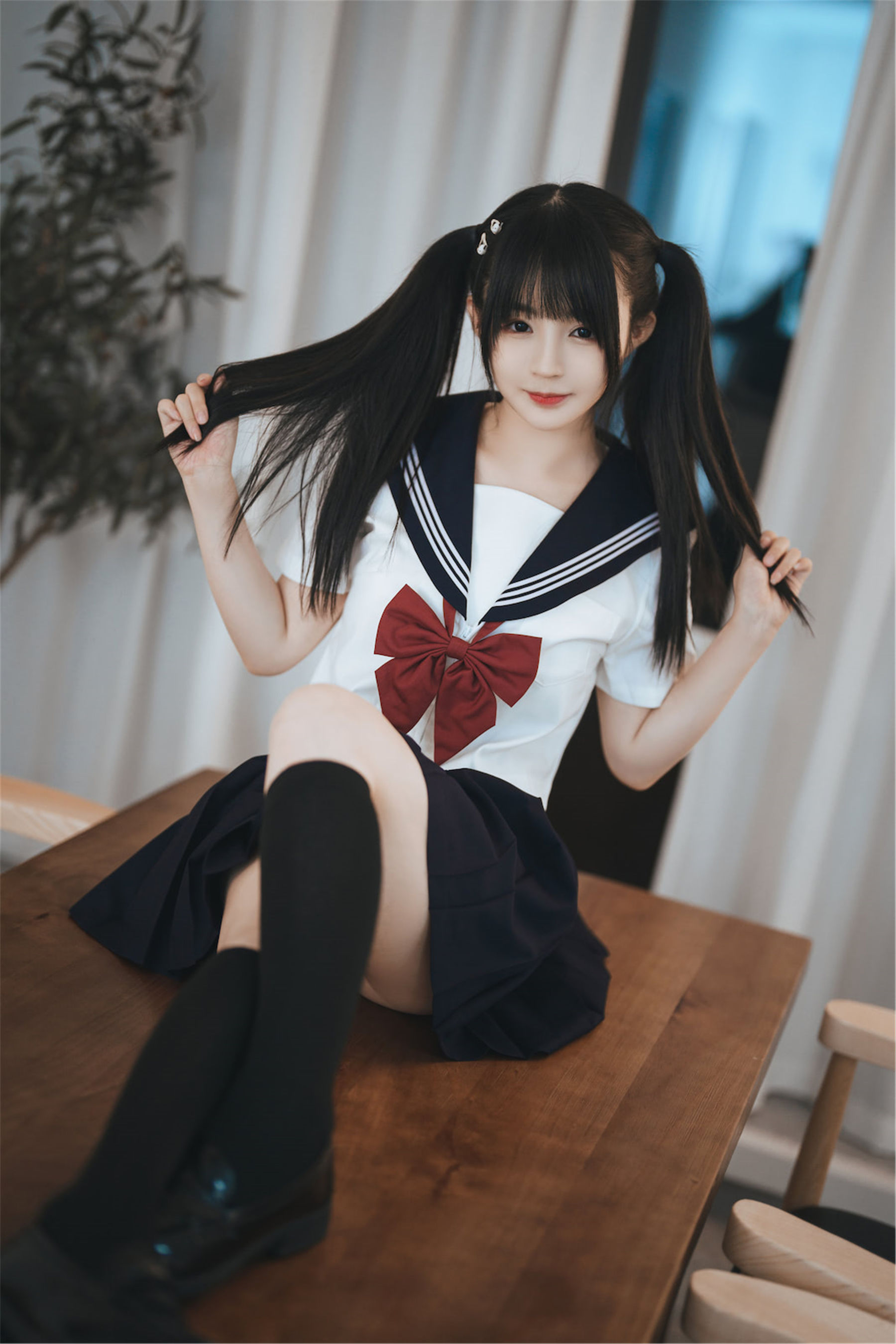 [福利COS] 桜井宁宁 - 双马尾JK第16张