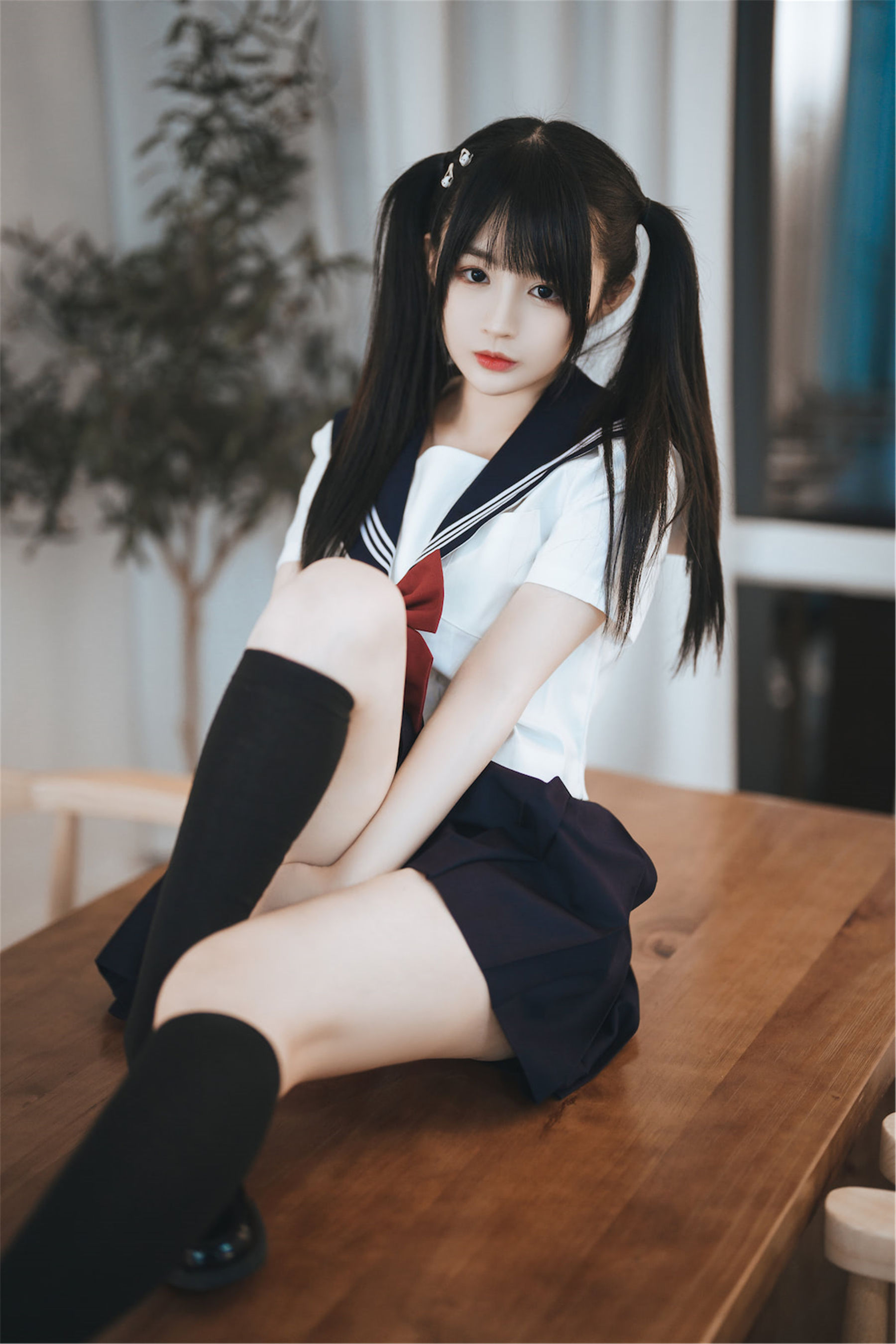 [福利COS] 桜井宁宁 - 双马尾JK第16张