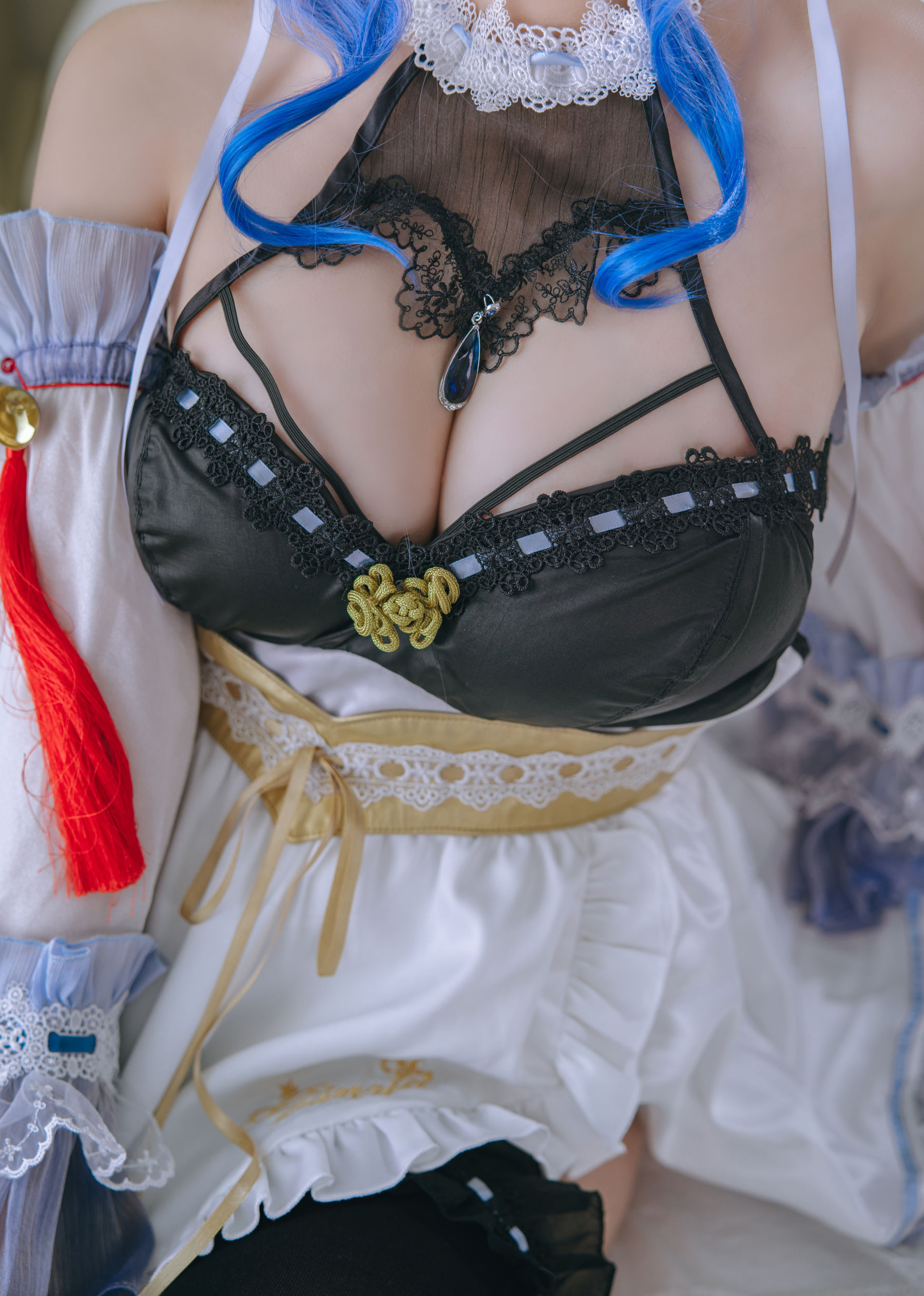 [福利COS] Cosplay日奈娇 - 甘雨女仆第9张
