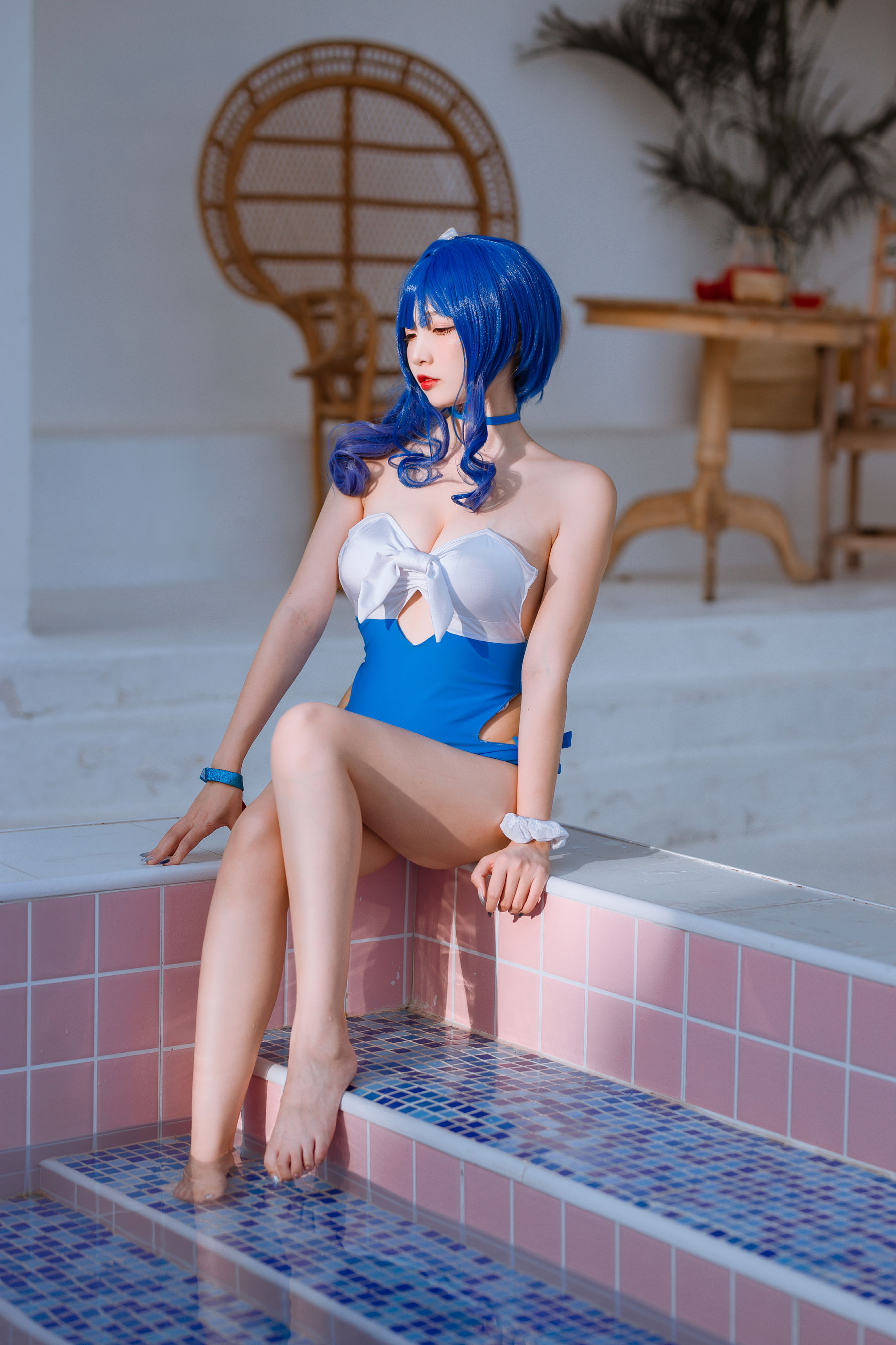 [福利COS] 人气Coser二佐Nisa - 碧蓝 圣路易斯泳装第9张
